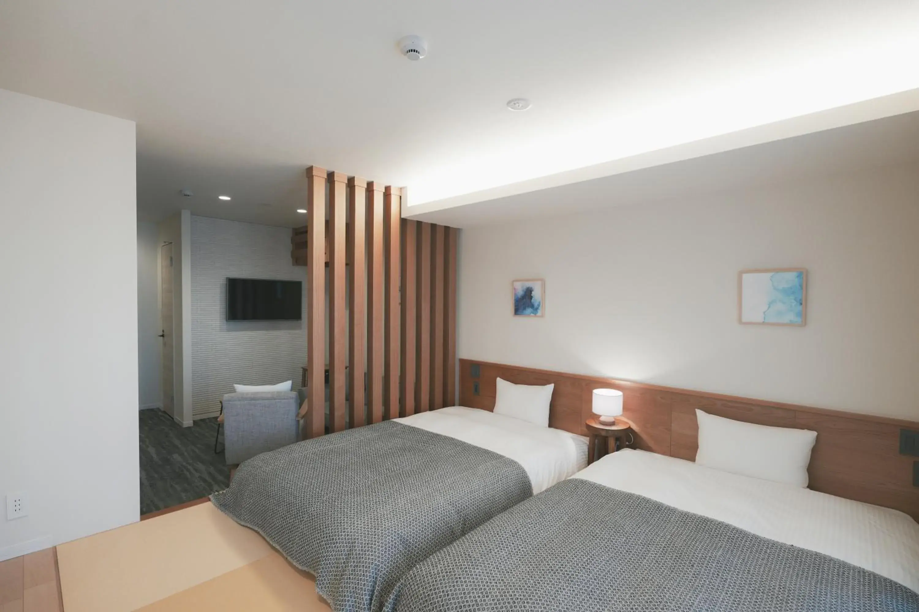 Tatami Twin Room with Balcony - Non-Smoking in LAZULI Hiroshima Hotel and Lounge Tatami Twin Room with Balcony - Non-Smoking in LAZULI Hiroshima Hotel and Lounge