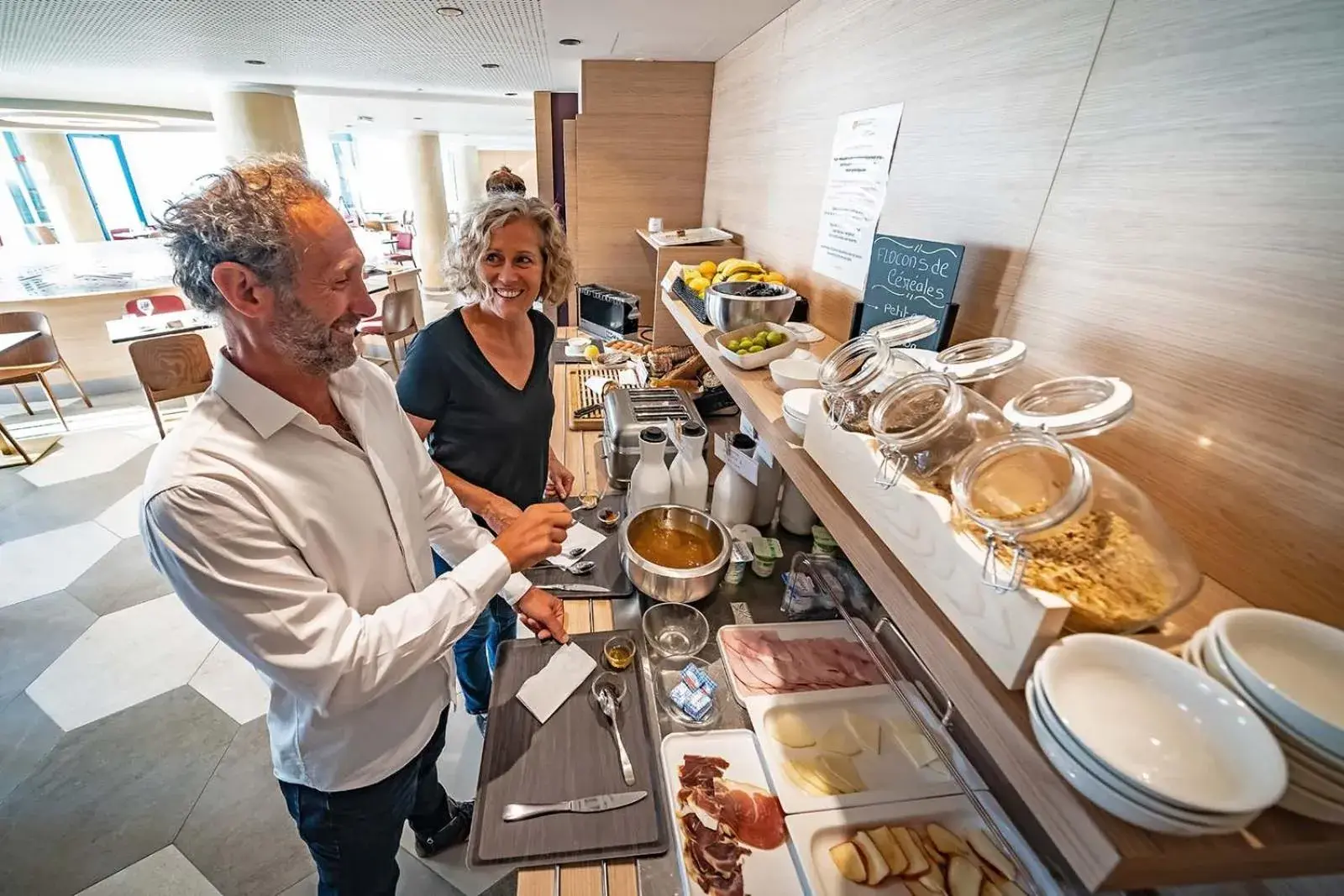 Buffet breakfast in Résidence-Aïga Resort thermal & spa Buffet breakfast in Résidence-Aïga Resort thermal & spa