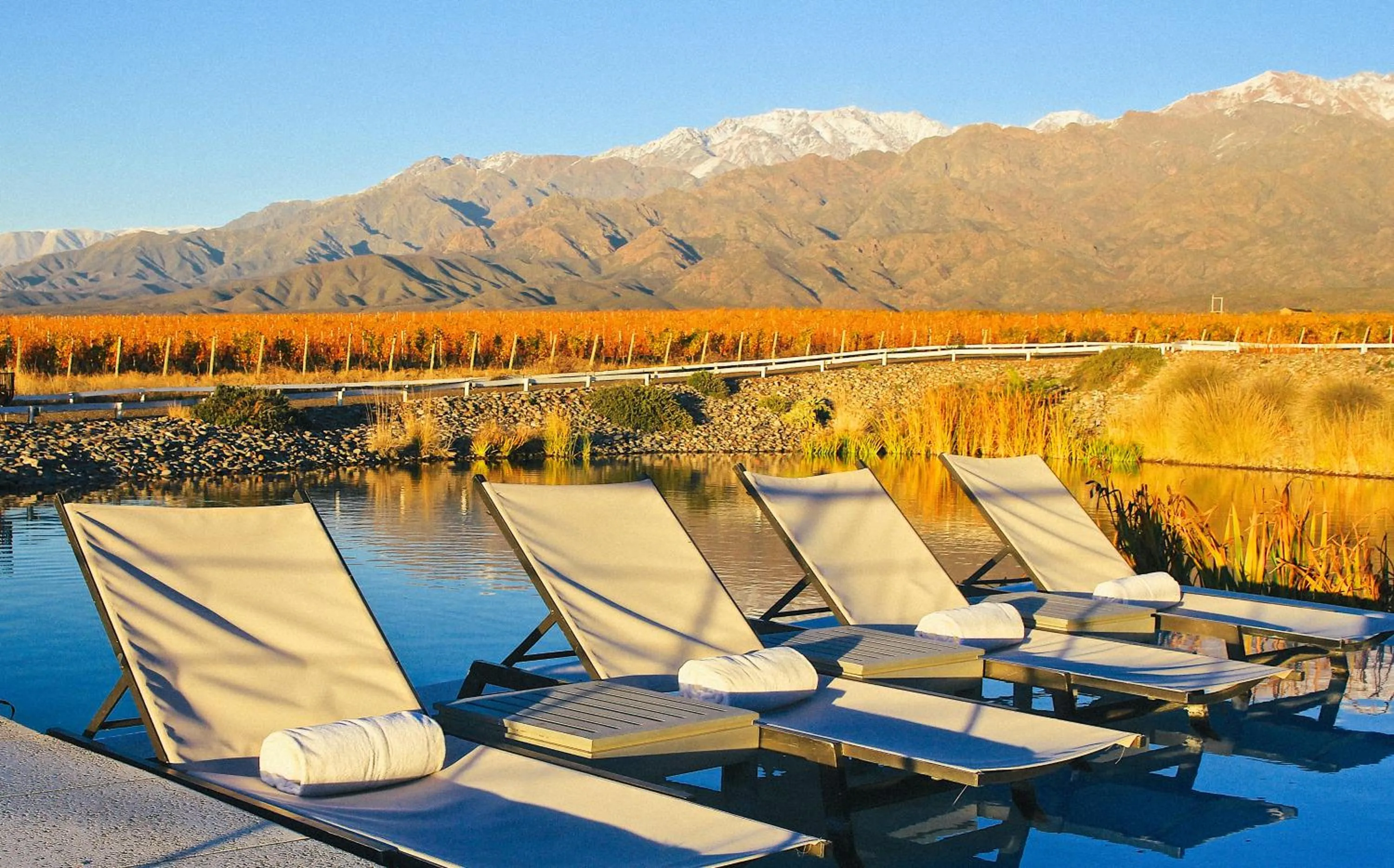 Swimming pool in Casa de Uco Vineyards and Wine Resort