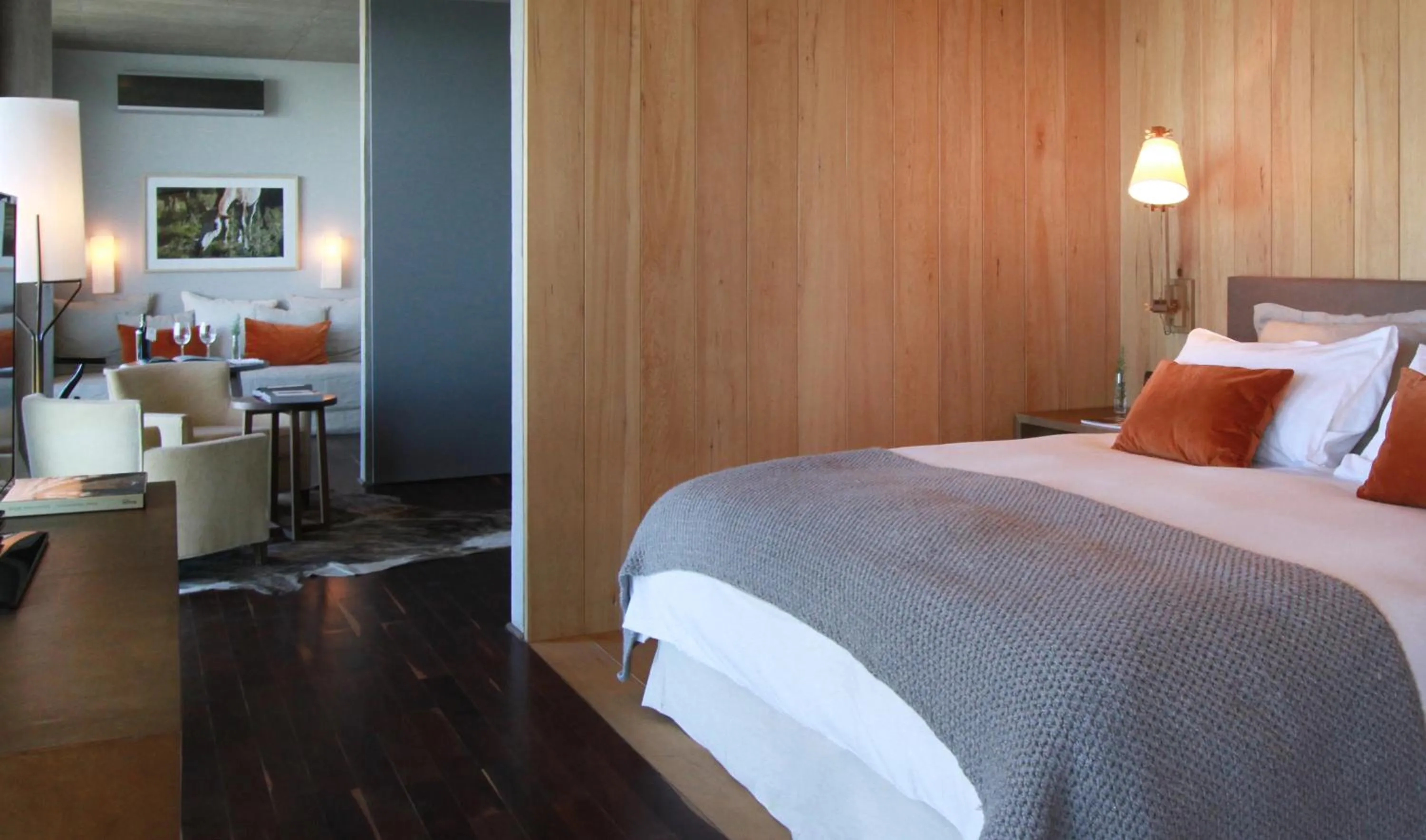 Bed in Casa de Uco Vineyards and Wine Resort