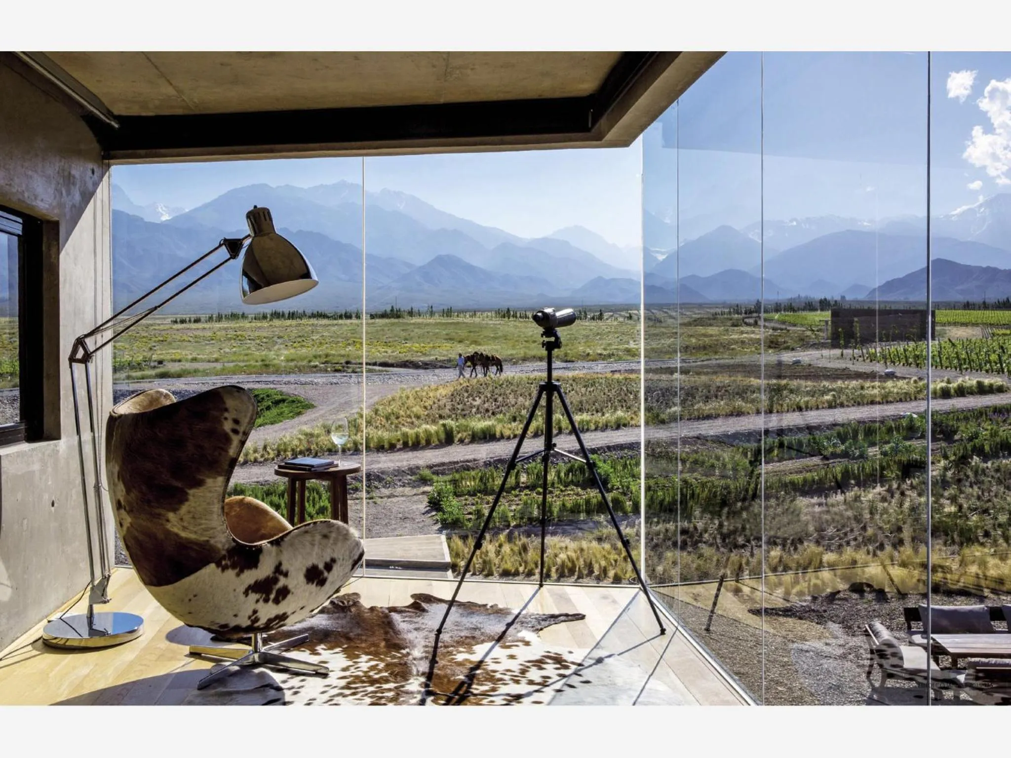 Garden view in Casa de Uco Vineyards and Wine Resort