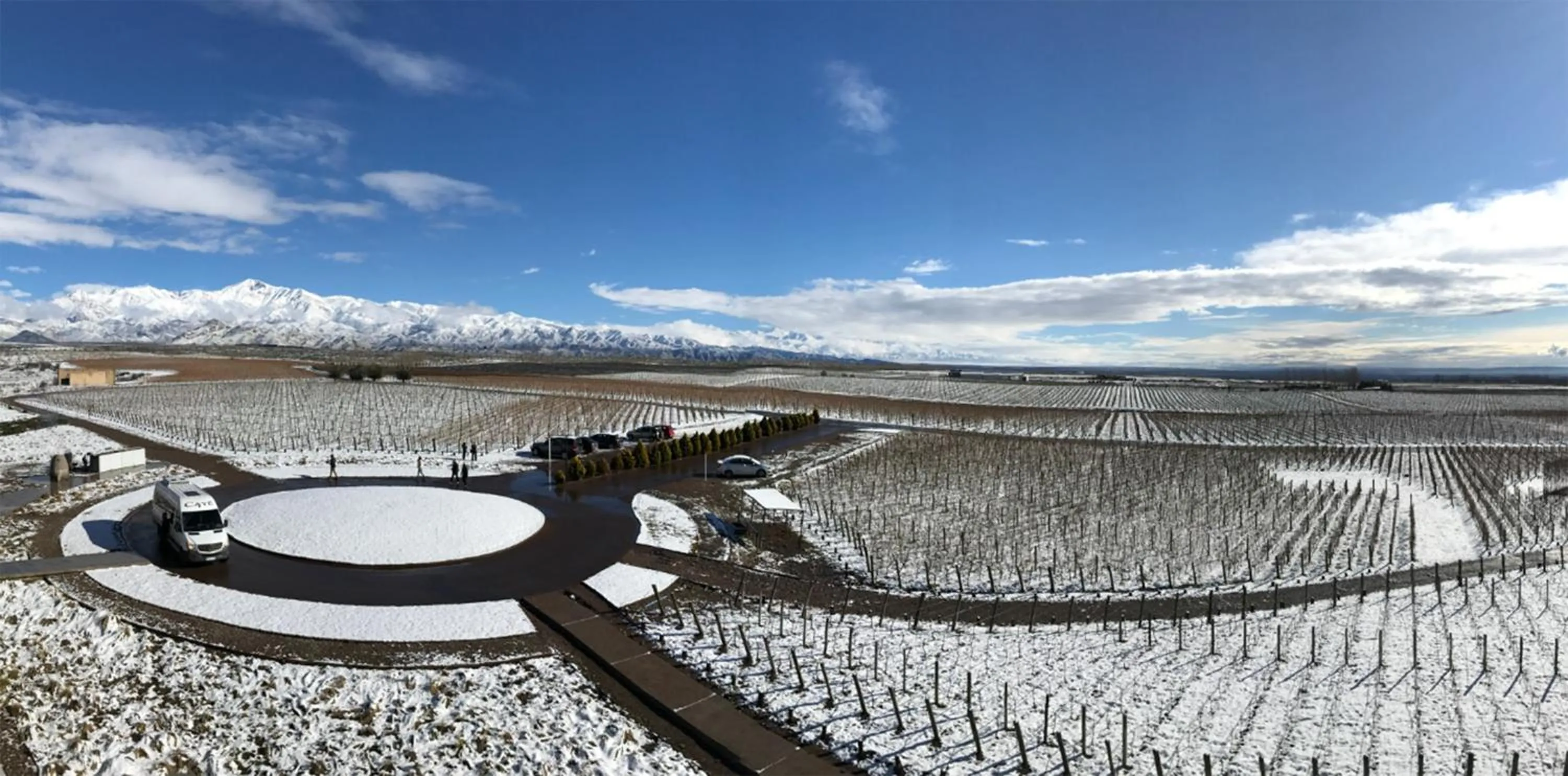 Bird's eye view in Casa de Uco Vineyards and Wine Resort