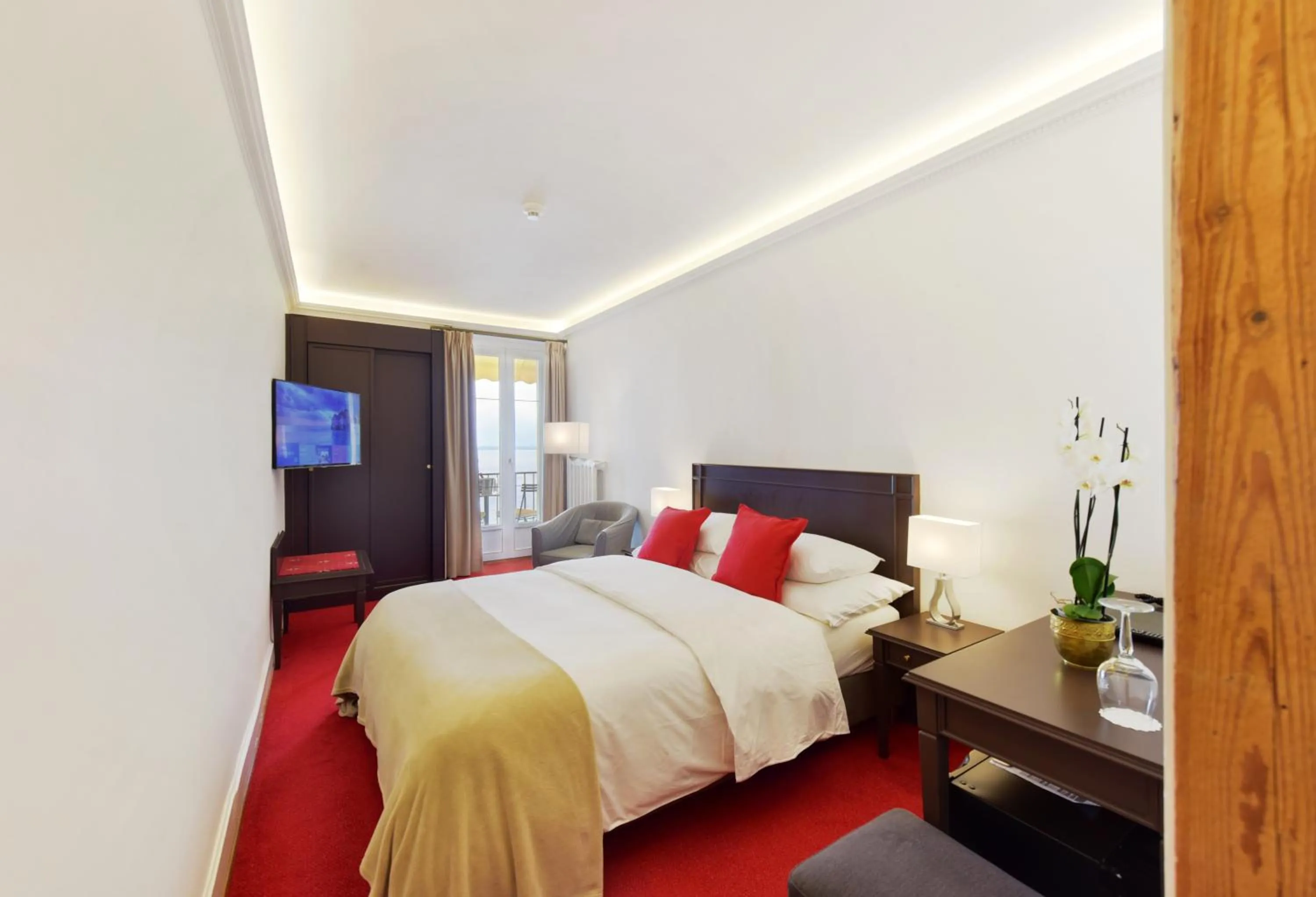 Bedroom, Bed in Golf Hotel René Capt