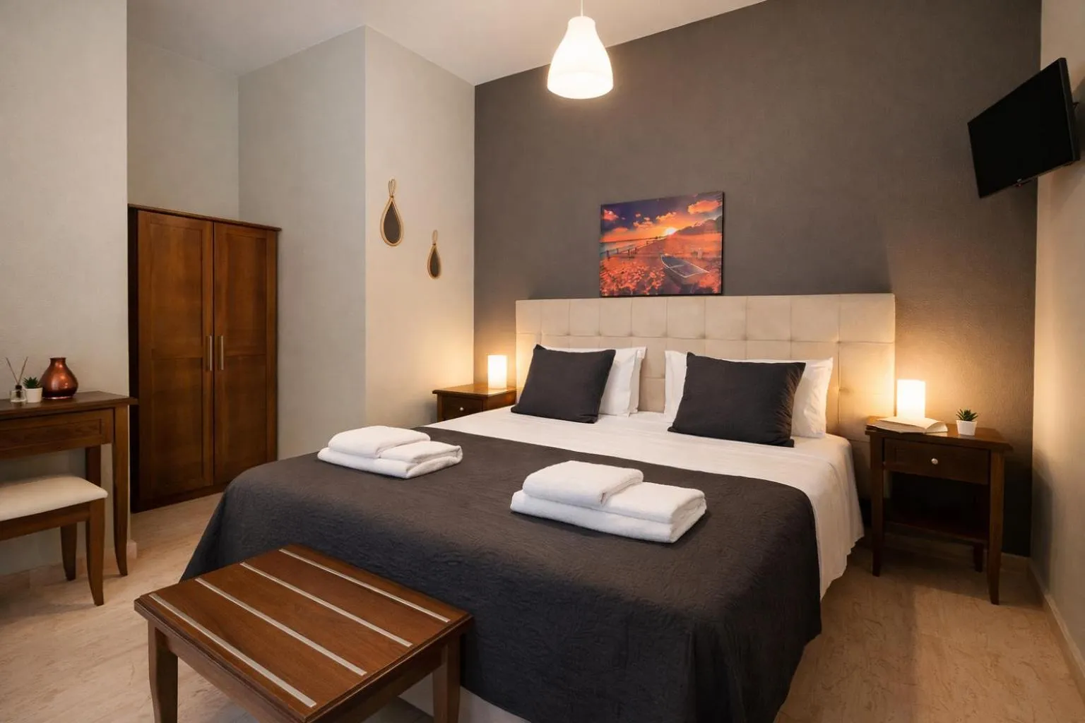 Bedroom, Bed in Villa Fotini