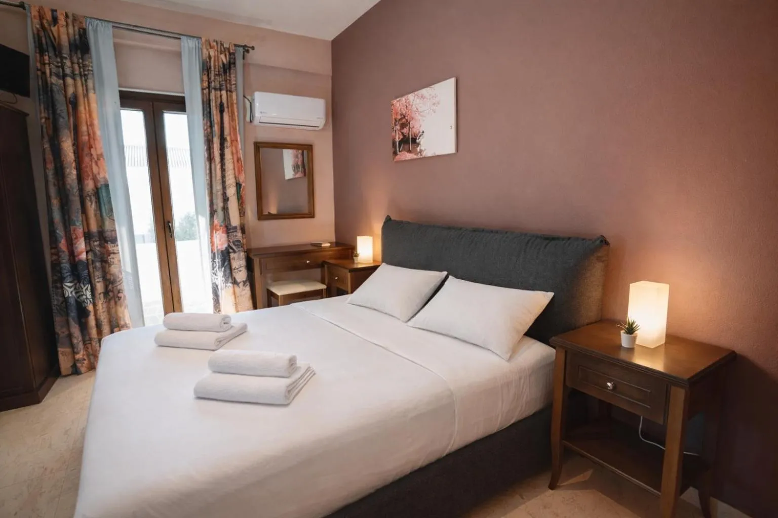 Bedroom, Bed in Villa Fotini