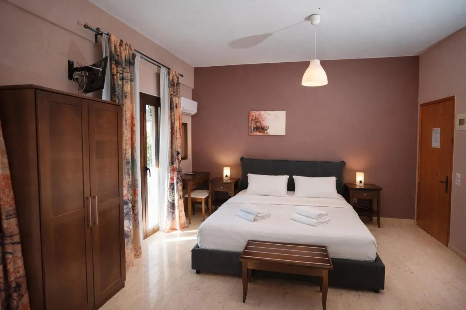 Bedroom, Bed in Villa Fotini