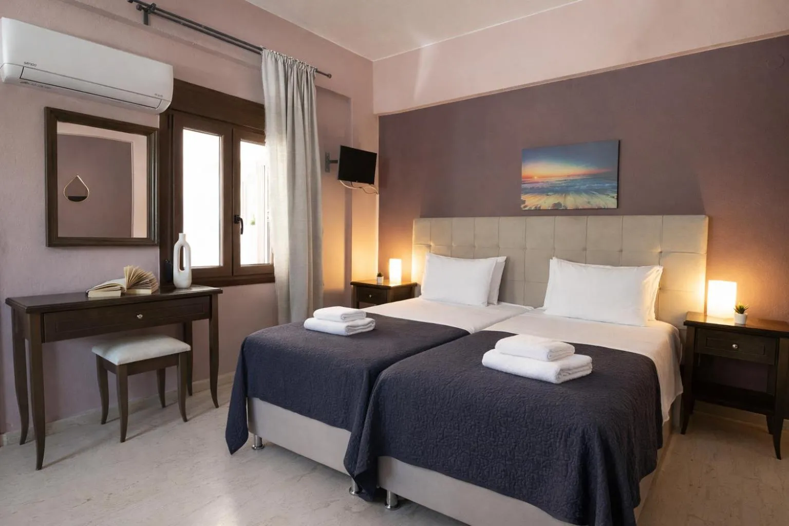 Bed in Villa Fotini