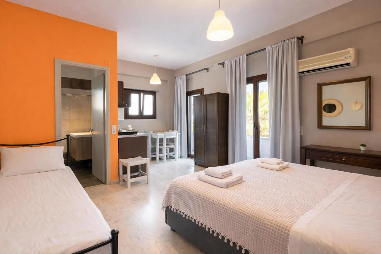 Bedroom, Bed in Villa Fotini