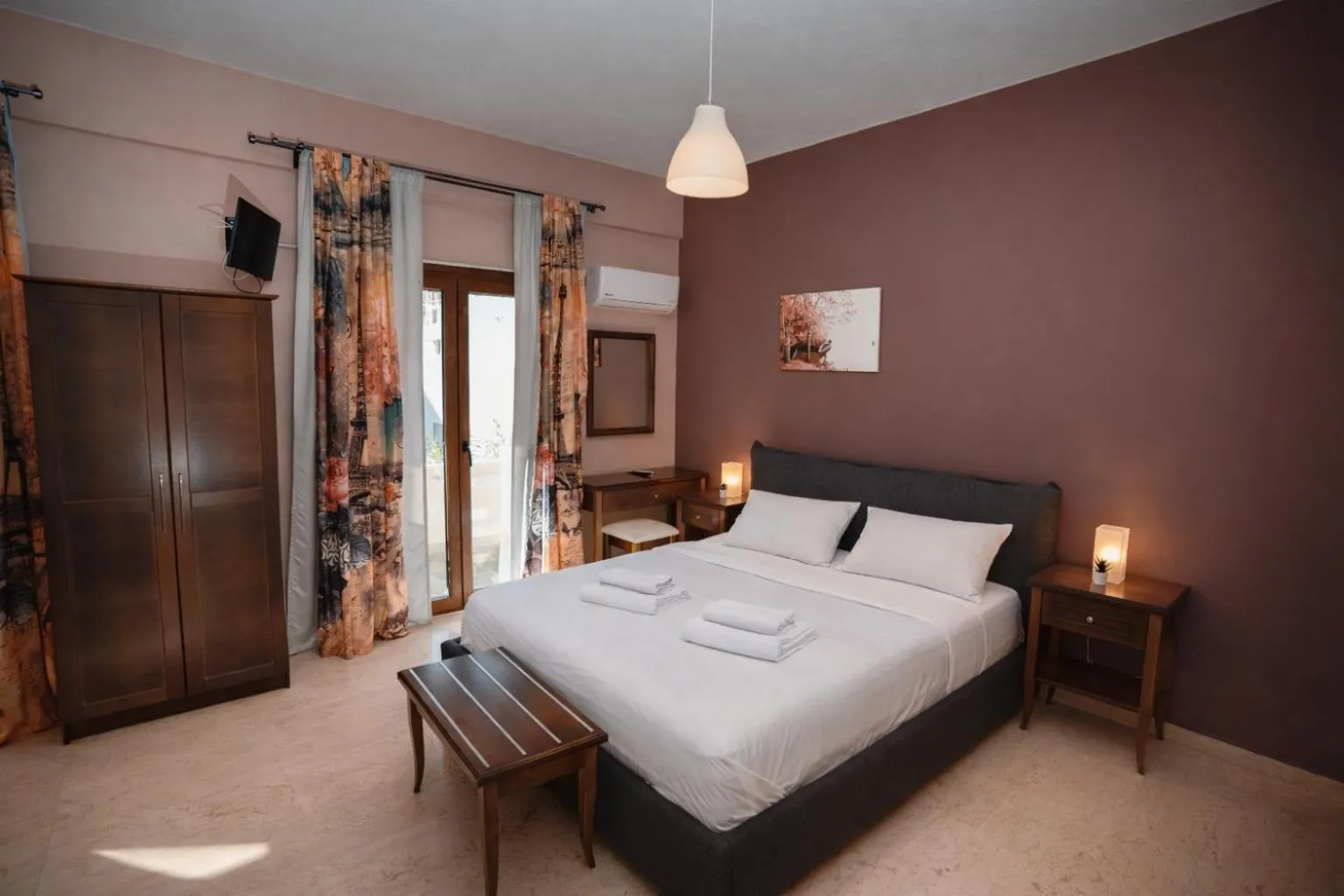 Bedroom, Bed in Villa Fotini