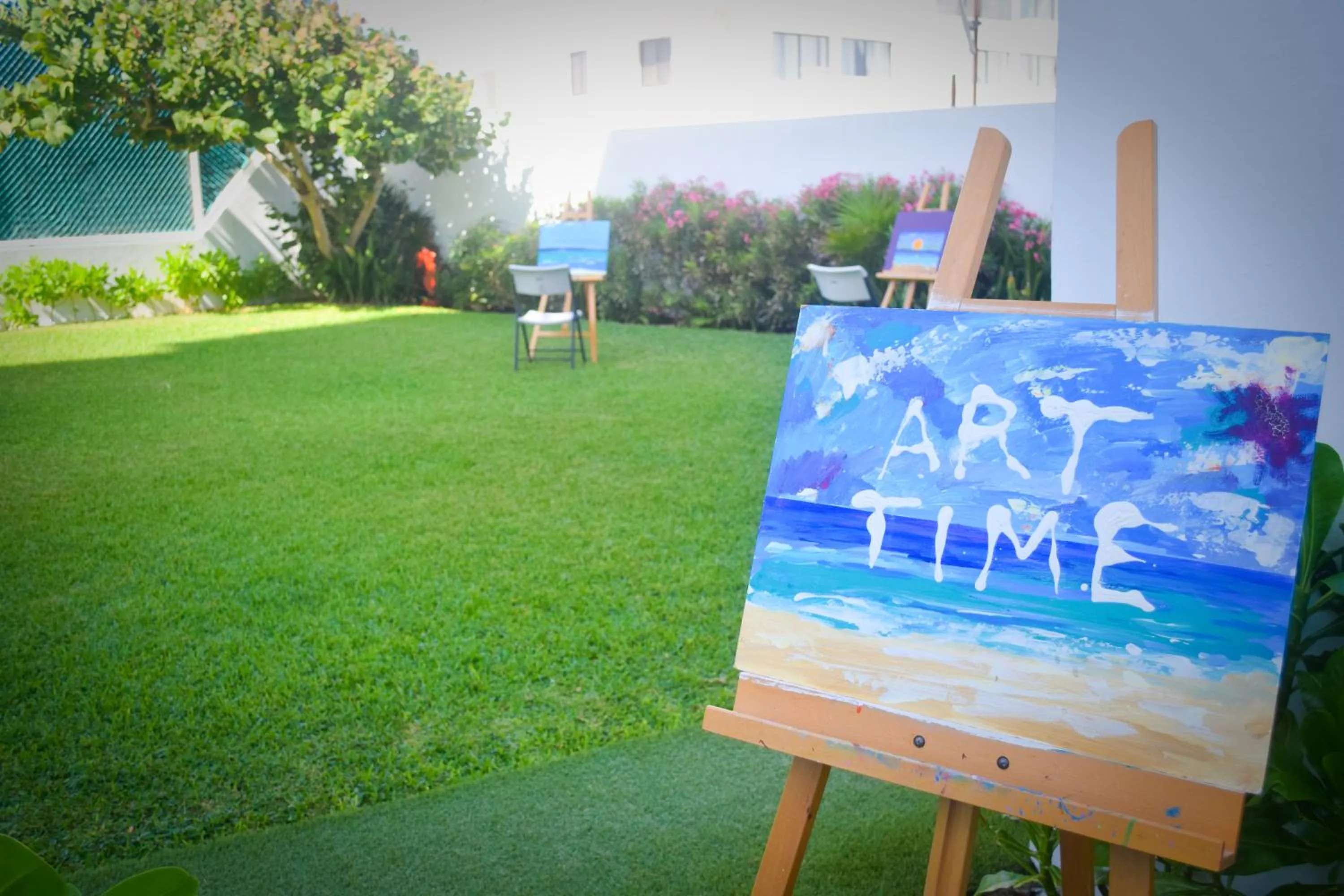 Garden in Nuevo estudio a pie de playa, vistas increibles, alberca, gym jacuzi, seguridad, 3503