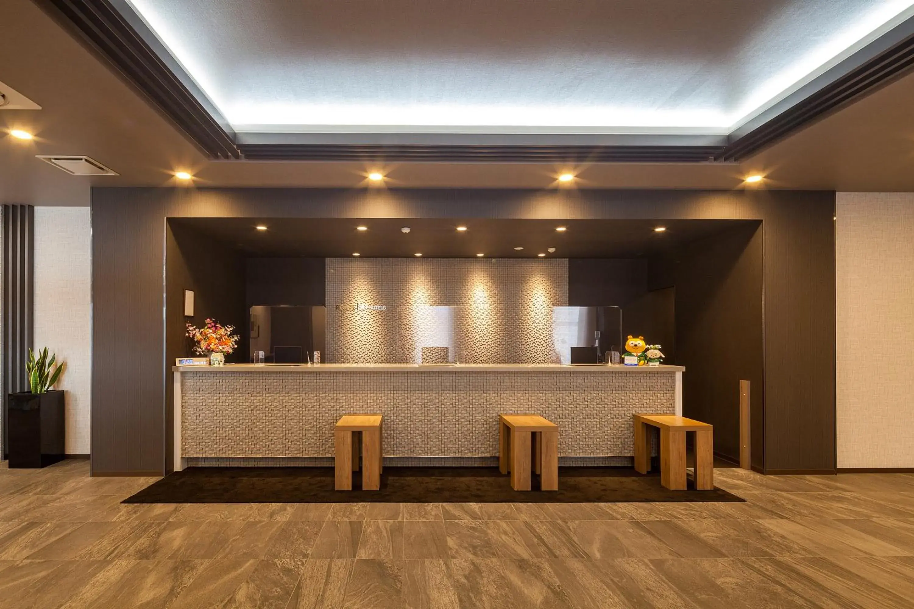 Lobby or reception in Hotel Route-Inn Mihara Ekimae Lobby or reception in Hotel Route-Inn Mihara Ekimae