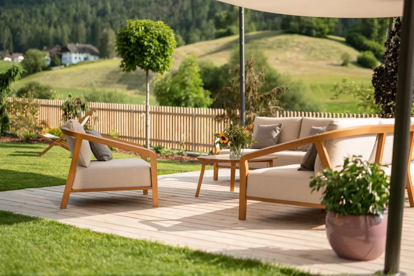 Garden in Castel Maurn Dolomites