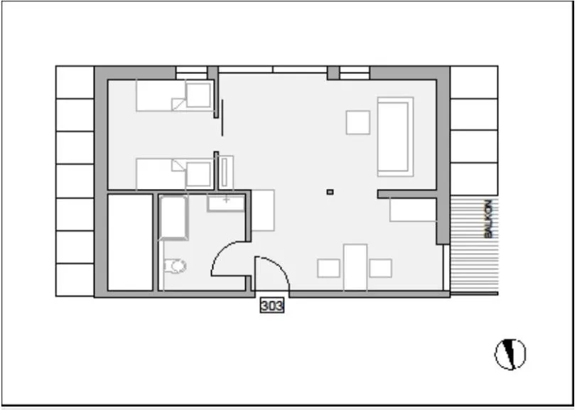 Photo of the whole room in Apartmenthotel Oberstdorf