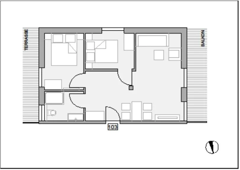 Photo of the whole room in Apartmenthotel Oberstdorf