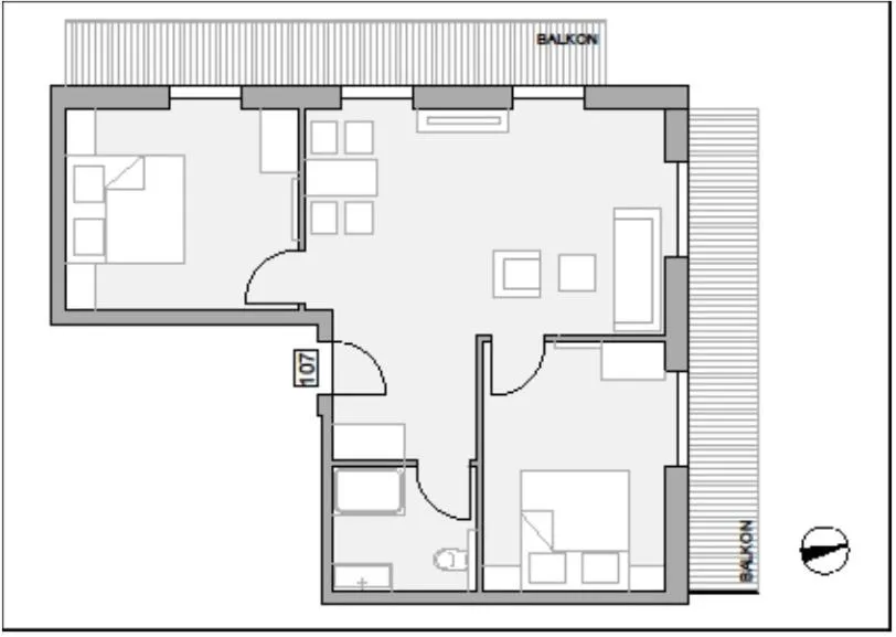 Photo of the whole room in Apartmenthotel Oberstdorf