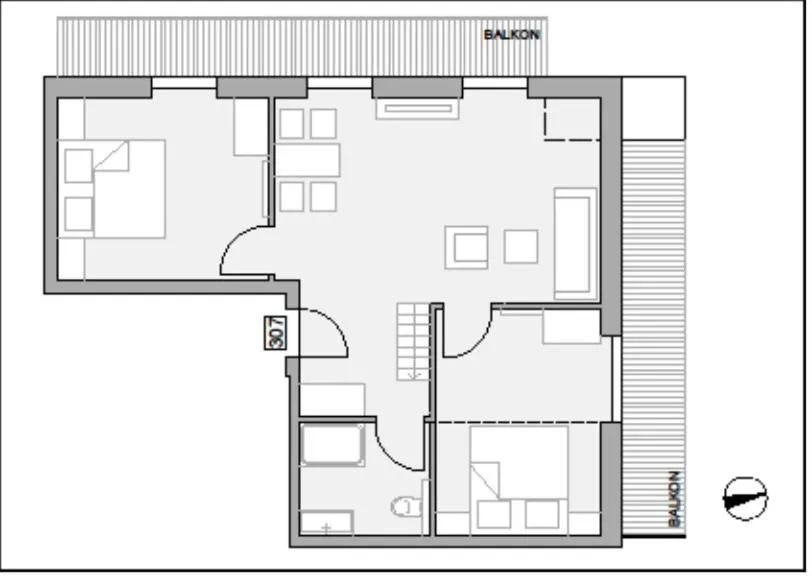 Photo of the whole room in Apartmenthotel Oberstdorf