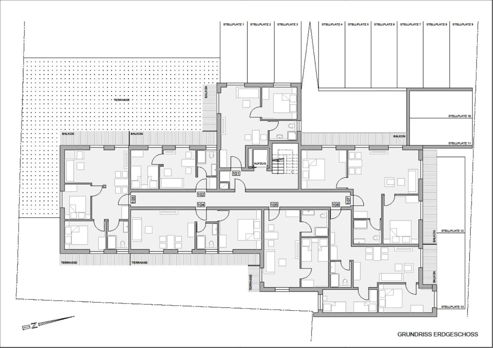 Floor plan in Apartmenthotel Oberstdorf