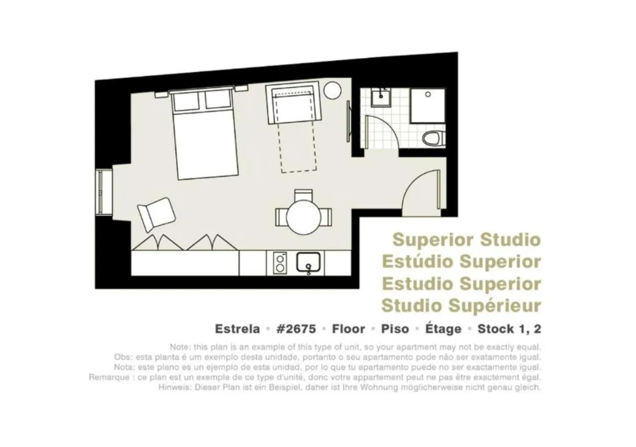 Floor plan in Lisbon Serviced Apartments - Estrela