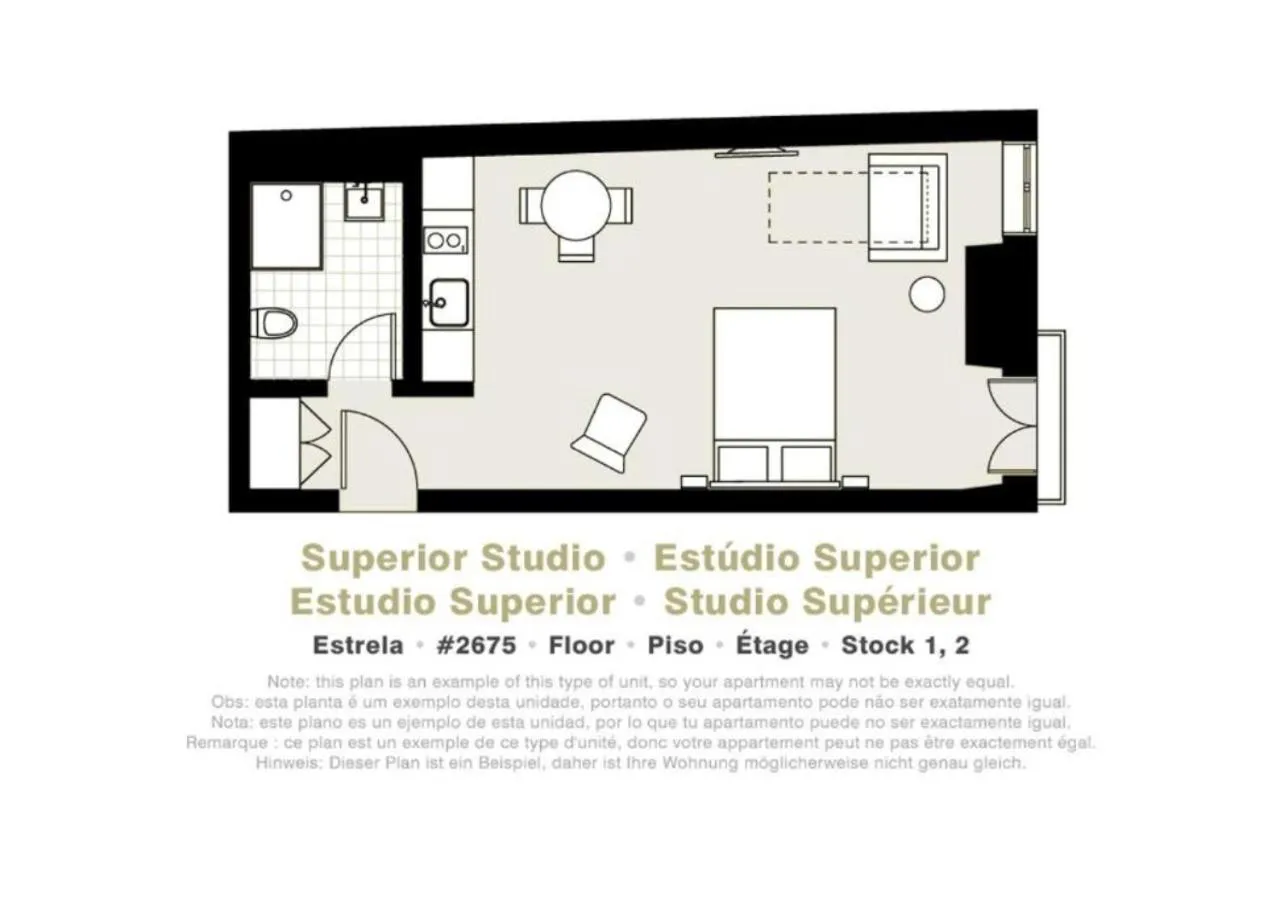 Floor plan in Lisbon Serviced Apartments - Estrela