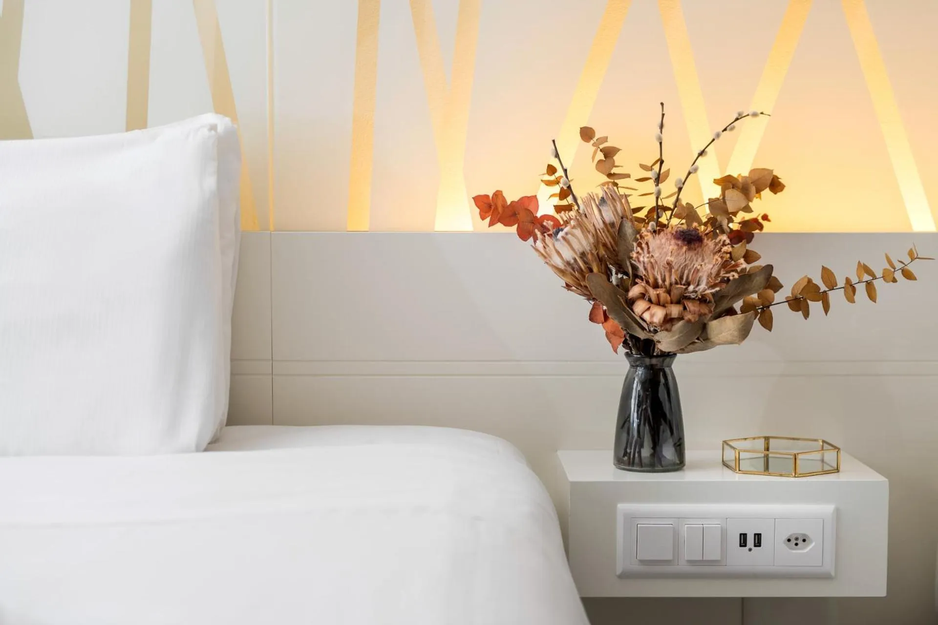 Decorative detail, Bed in Hotel Admiral Lugano