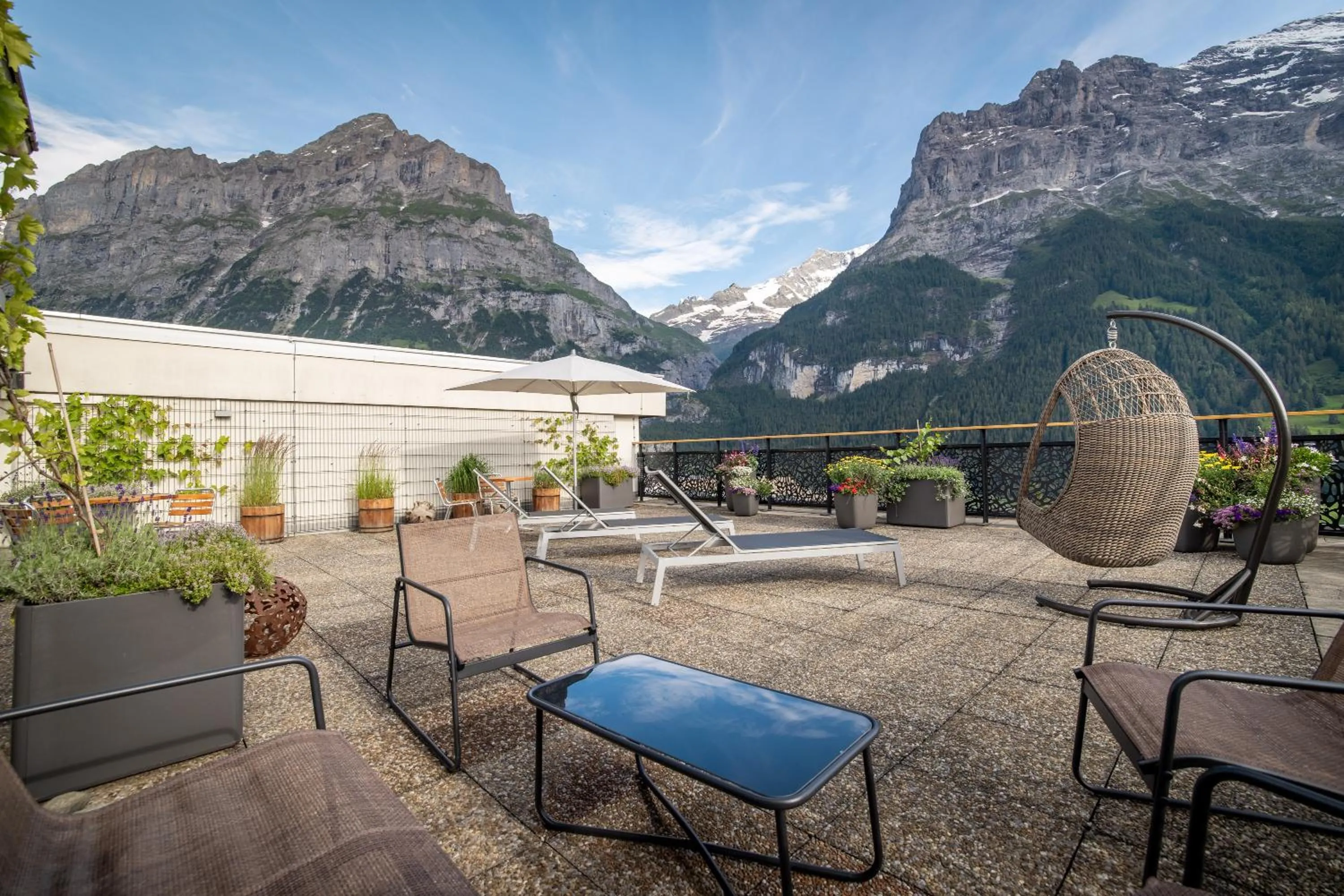 Patio in Hotel Kreuz & Post Grindelwald