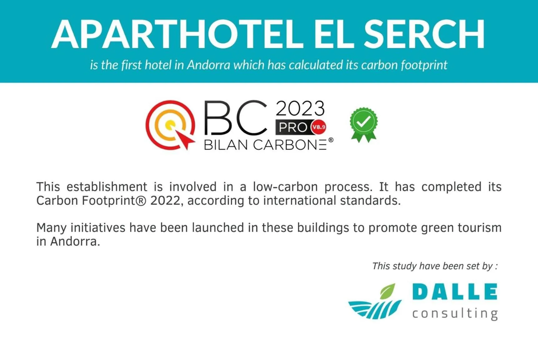 Certificate/Award in Aparthotel El Serch