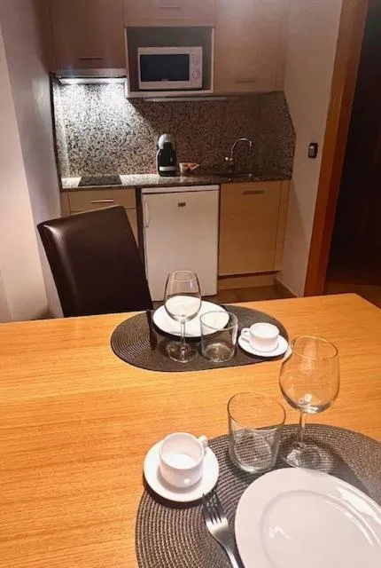 Kitchen or kitchenette in Aparthotel El Serch