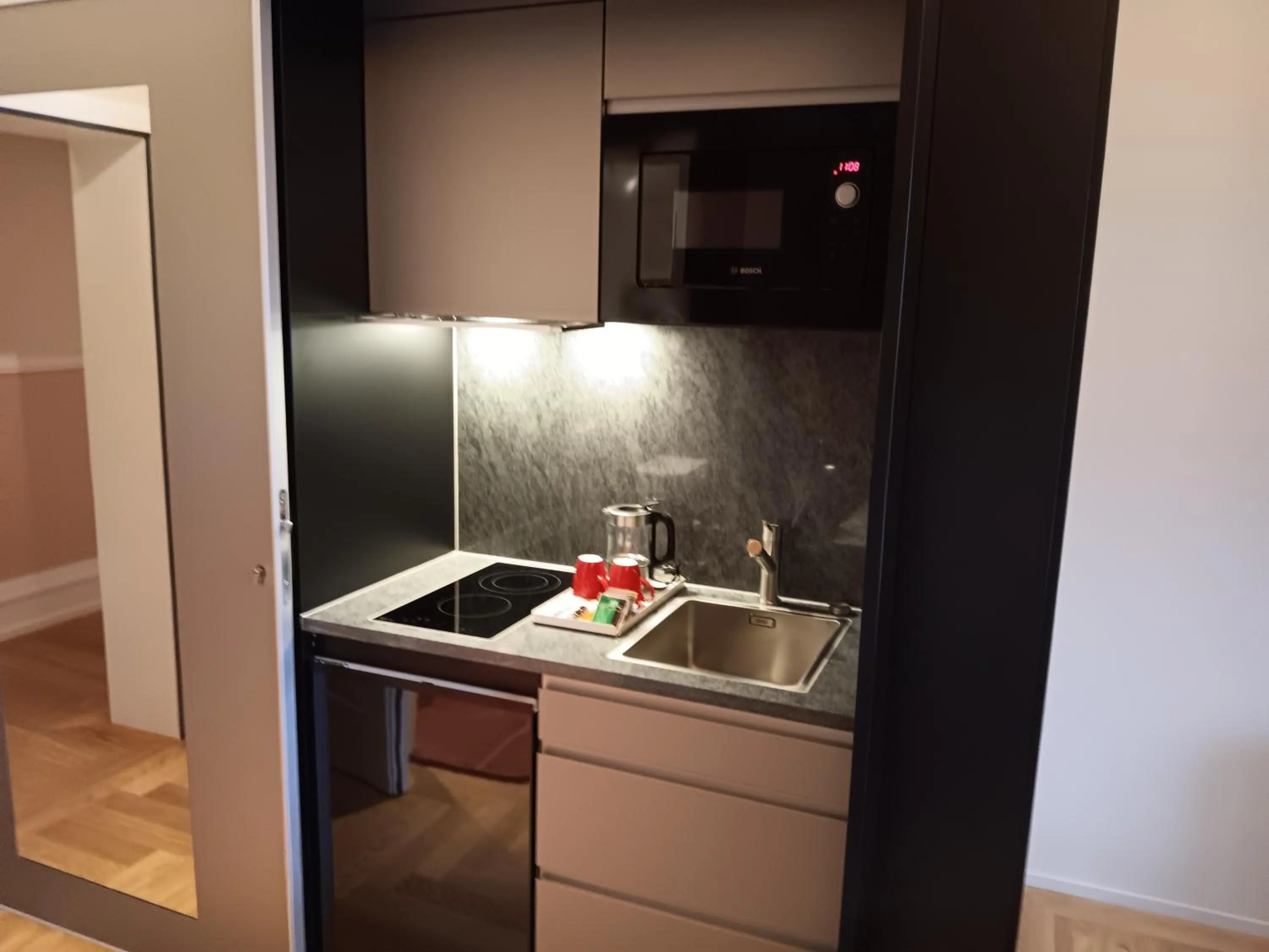 Kitchen or kitchenette in Boutique Hotel Bellevue