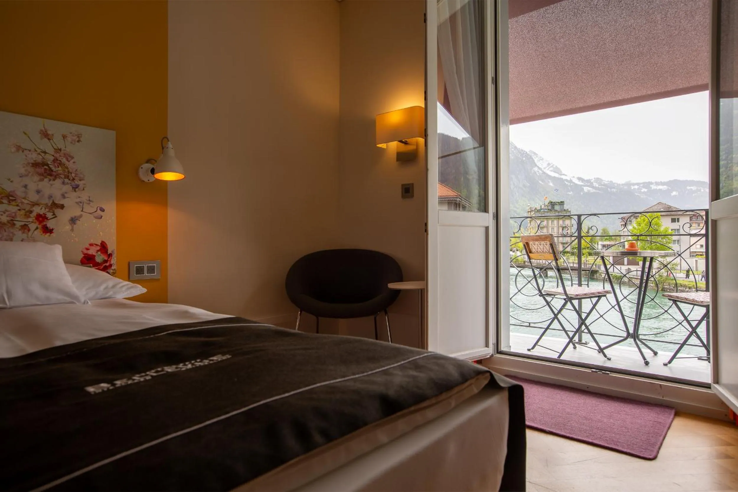 View (from property/room), Bed in Boutique Hotel Bellevue