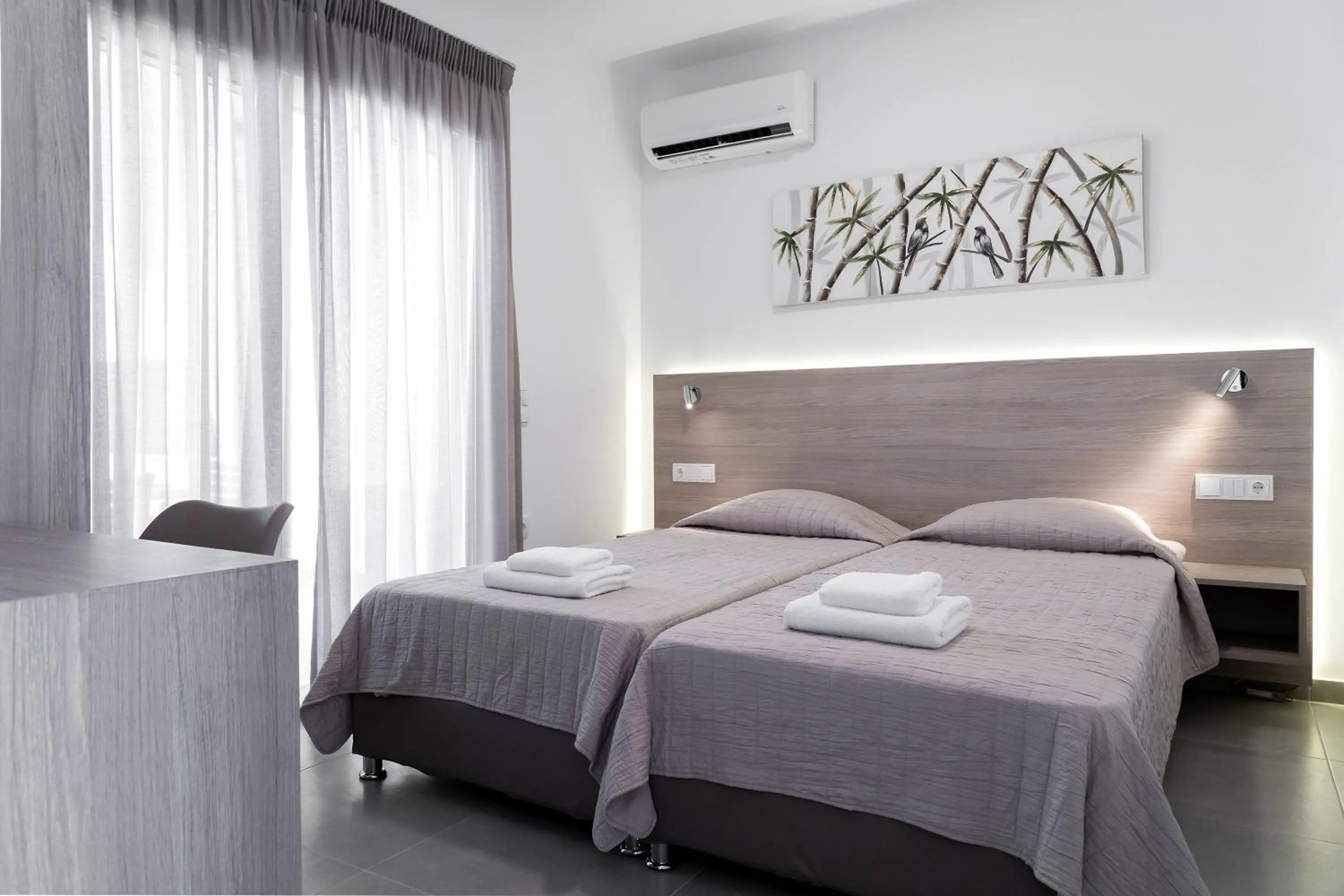 Bedroom, Bed in Aegean Horizon apartments