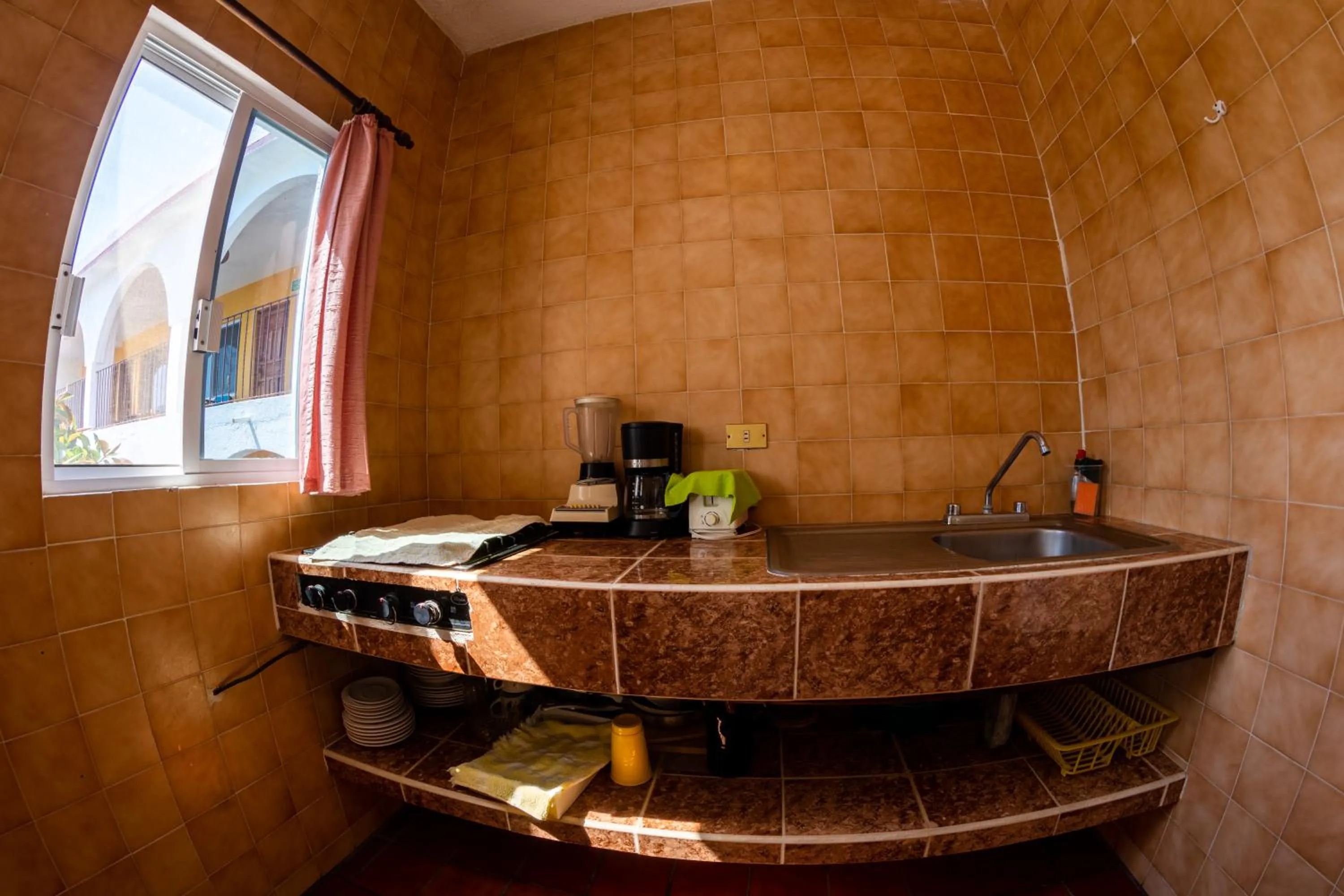 Kitchen or kitchenette in Hotel Delfin