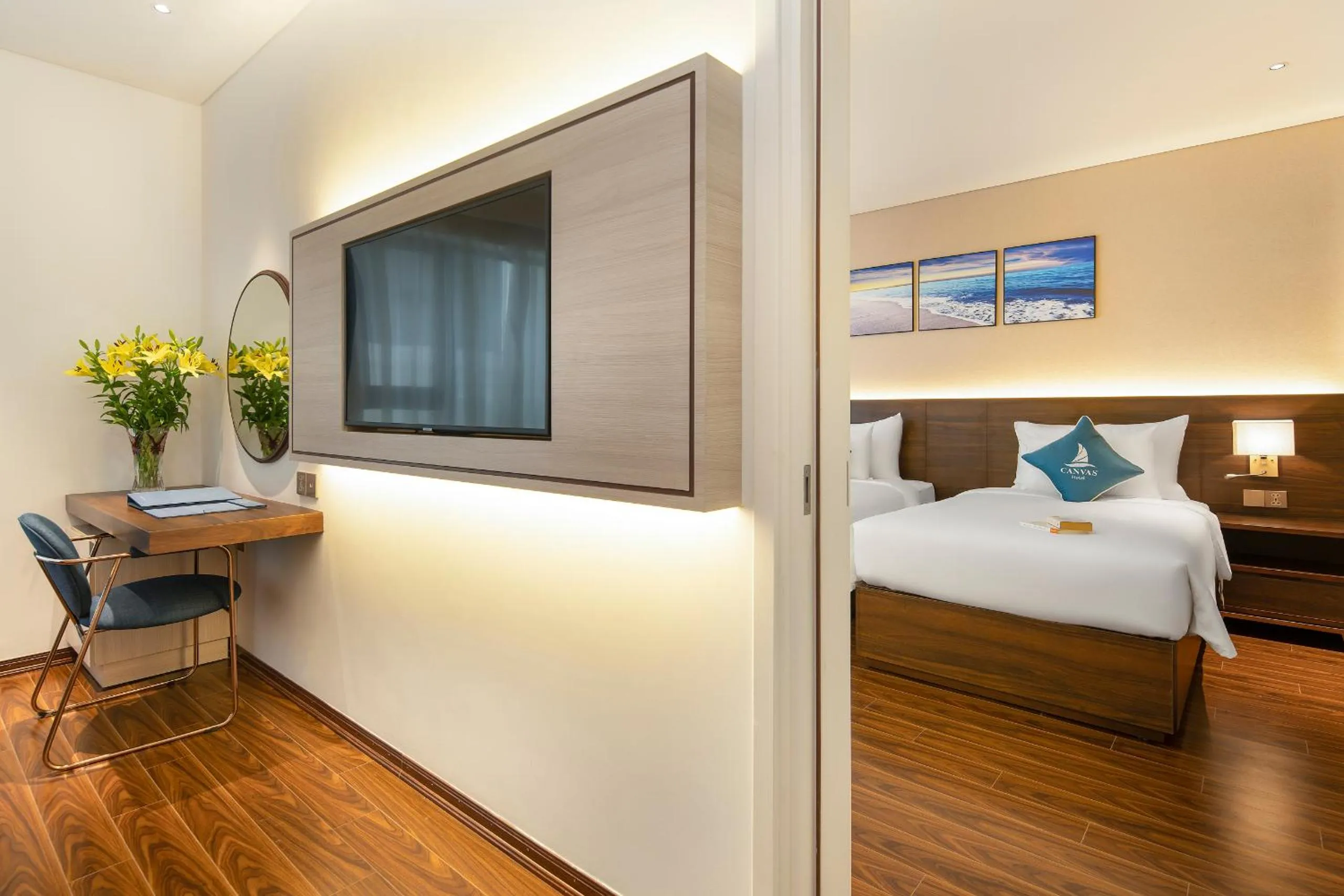 Bedroom, Bed in Canvas Danang Beach Hotel