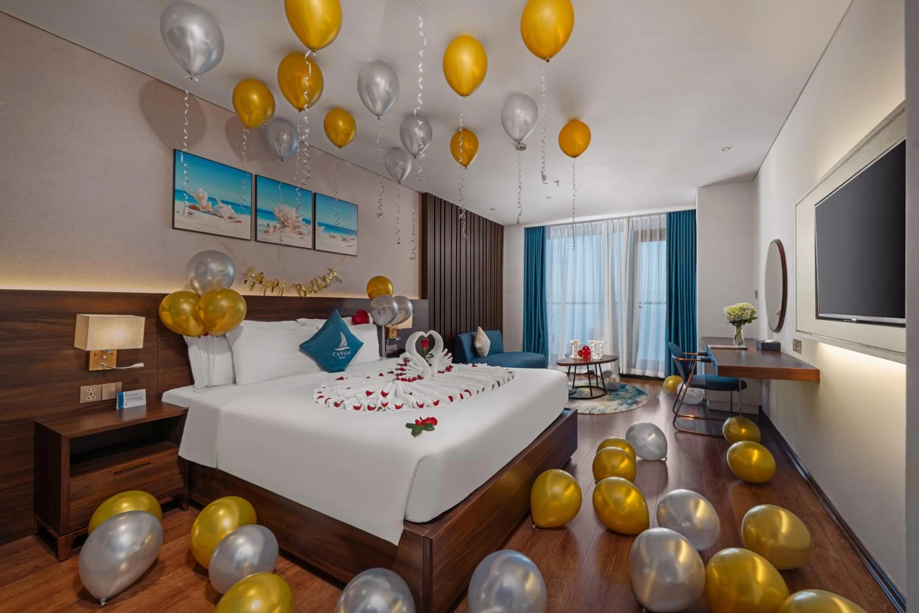 wedding, Bed in Canvas Danang Beach Hotel