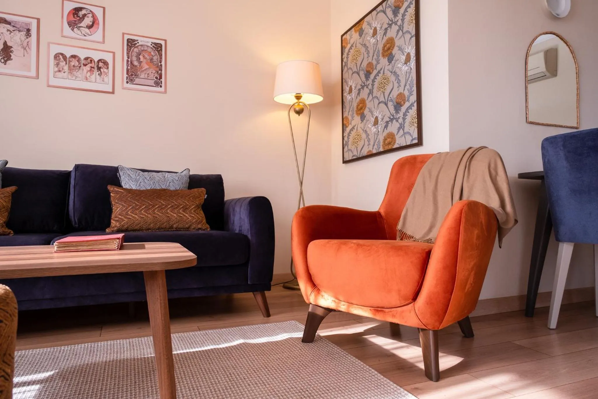 Seating area in Gurel Garden House