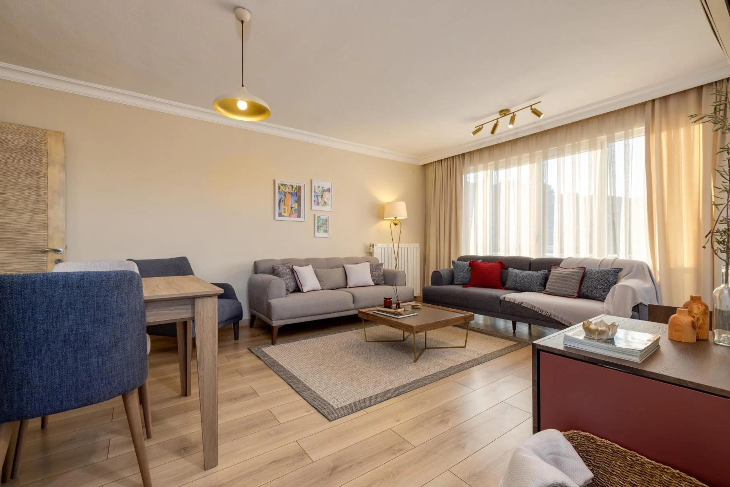 Seating area in Gurel Garden House