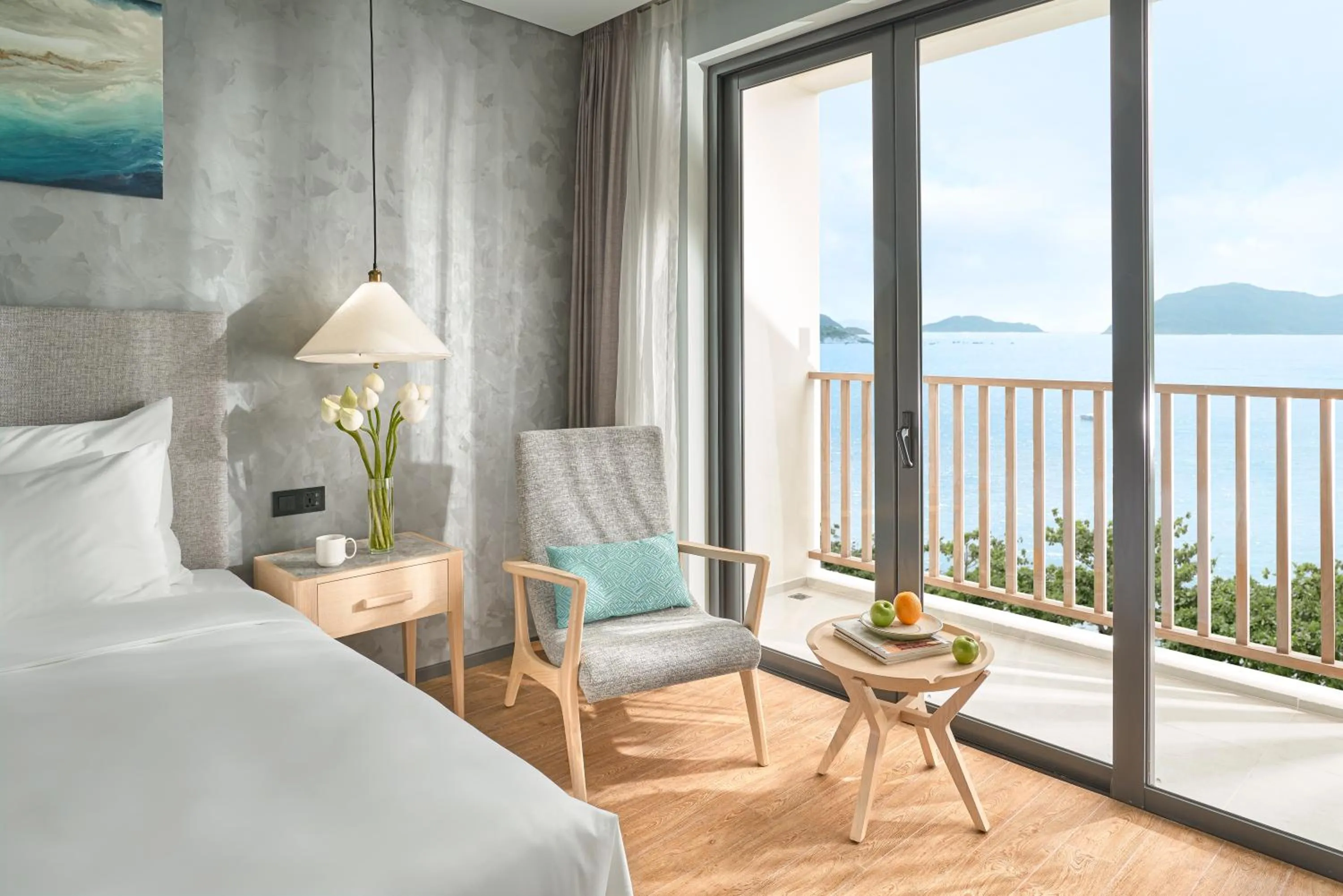 Seating area, Bed in The Secret Con Dao