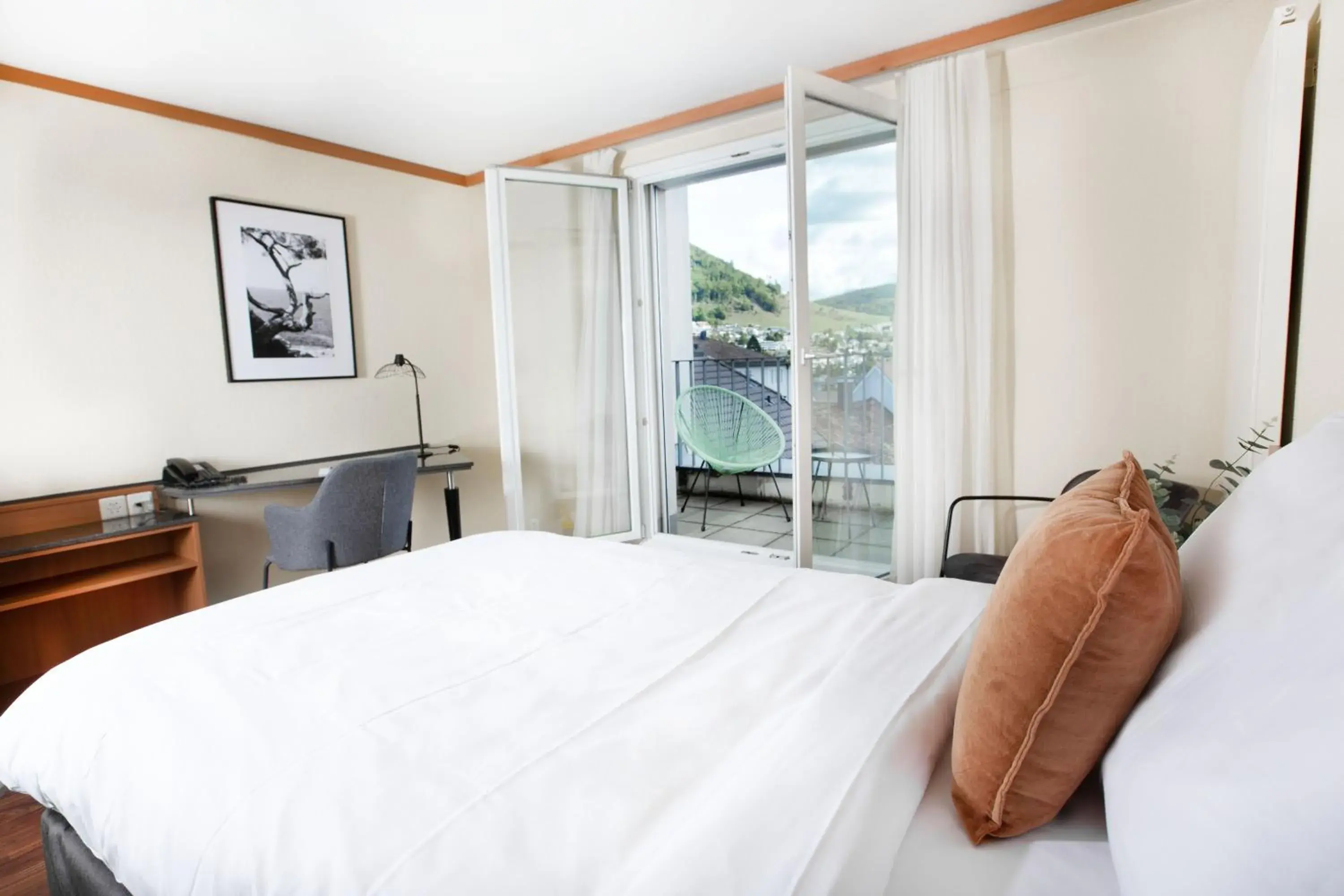 Single Room with Balcony and Panoramic View - single occupancy in HOTEL ENGEL LIESTAL - Business & Lifestyle Single Room with Balcony and Panoramic View - single occupancy in HOTEL ENGEL LIESTAL - Business & Lifestyle