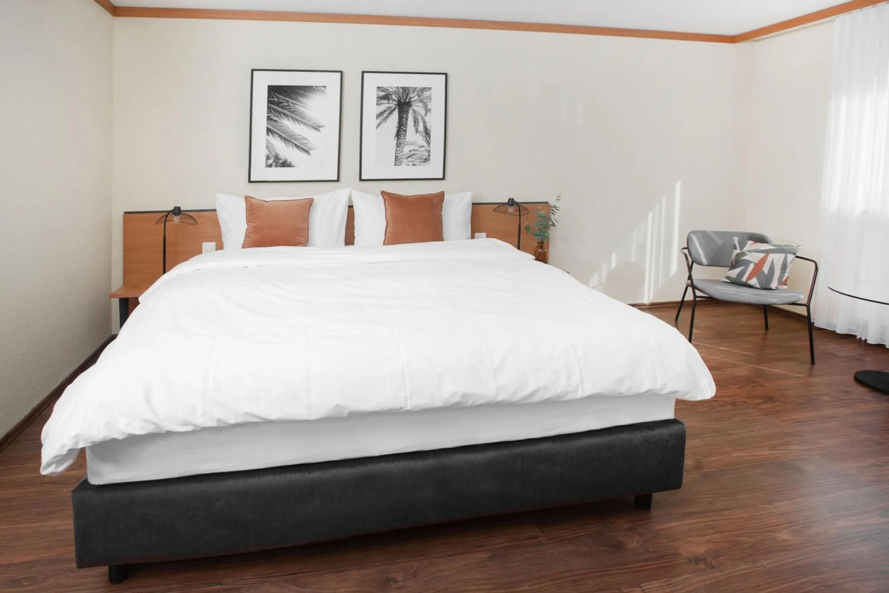 Bedroom, Bed in Hotel Engel - Self-Check-in