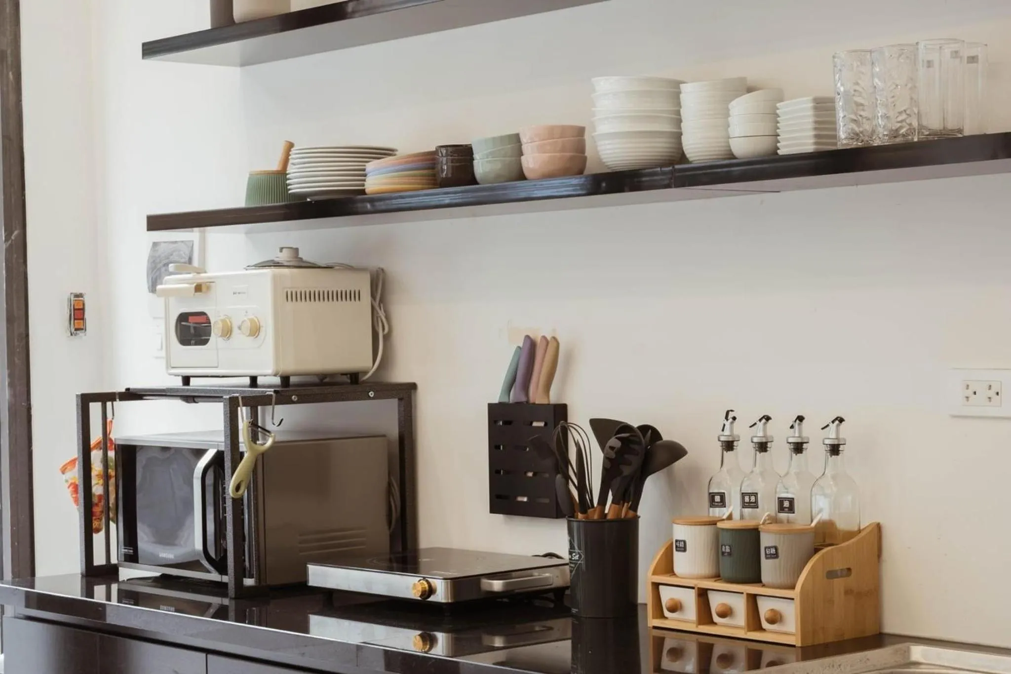 Communal kitchen in The Q Boutique and Home