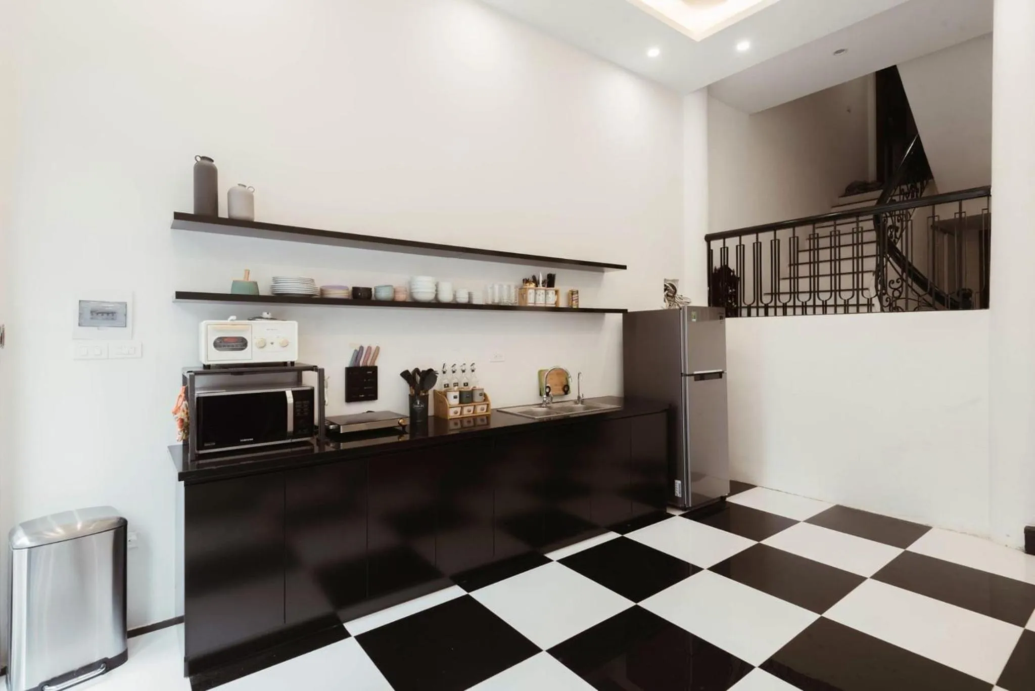 Communal kitchen in The Q Boutique and Home