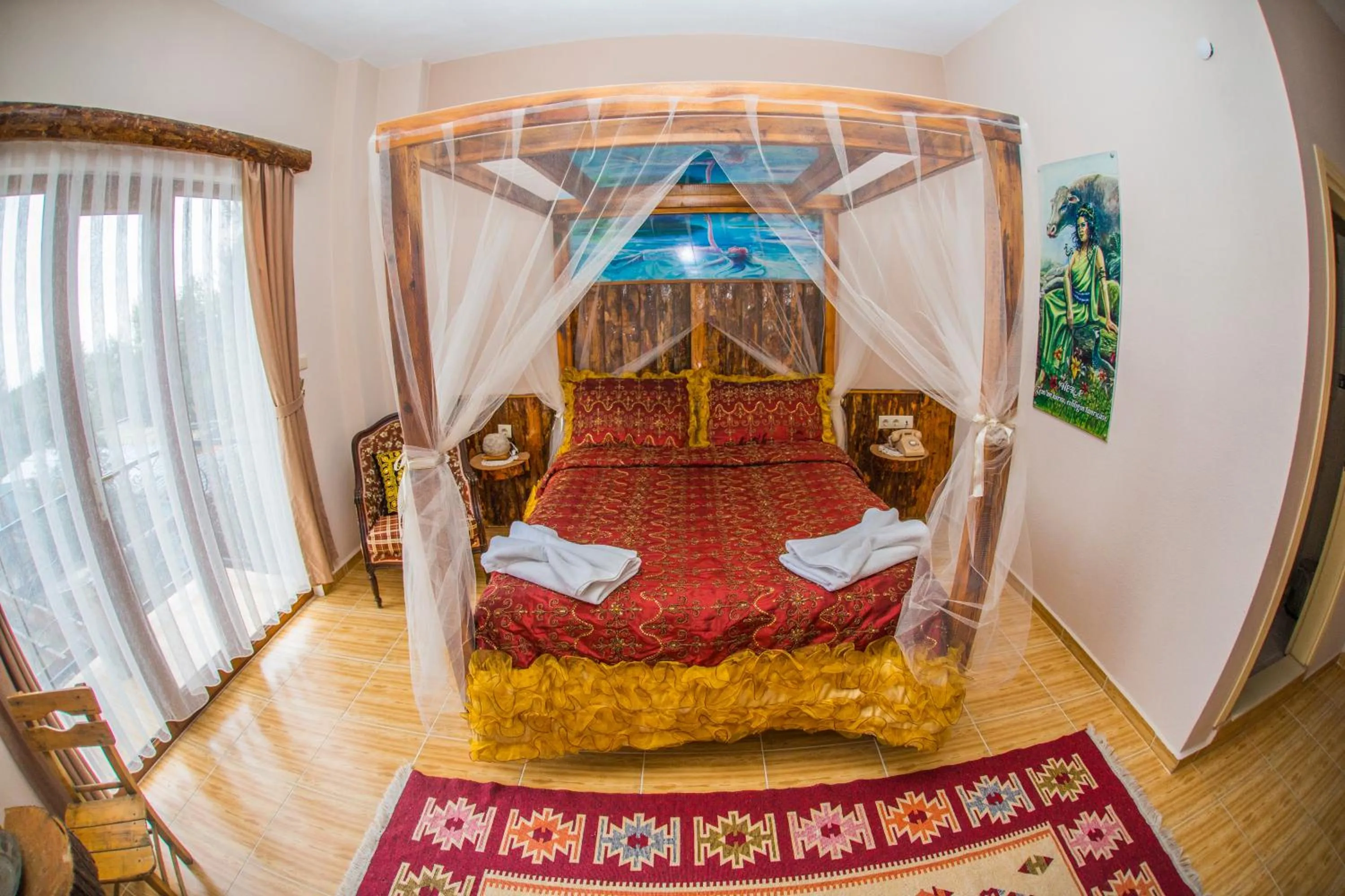 Bed in Kazdaglari Ida Natura Bungalov Hotel