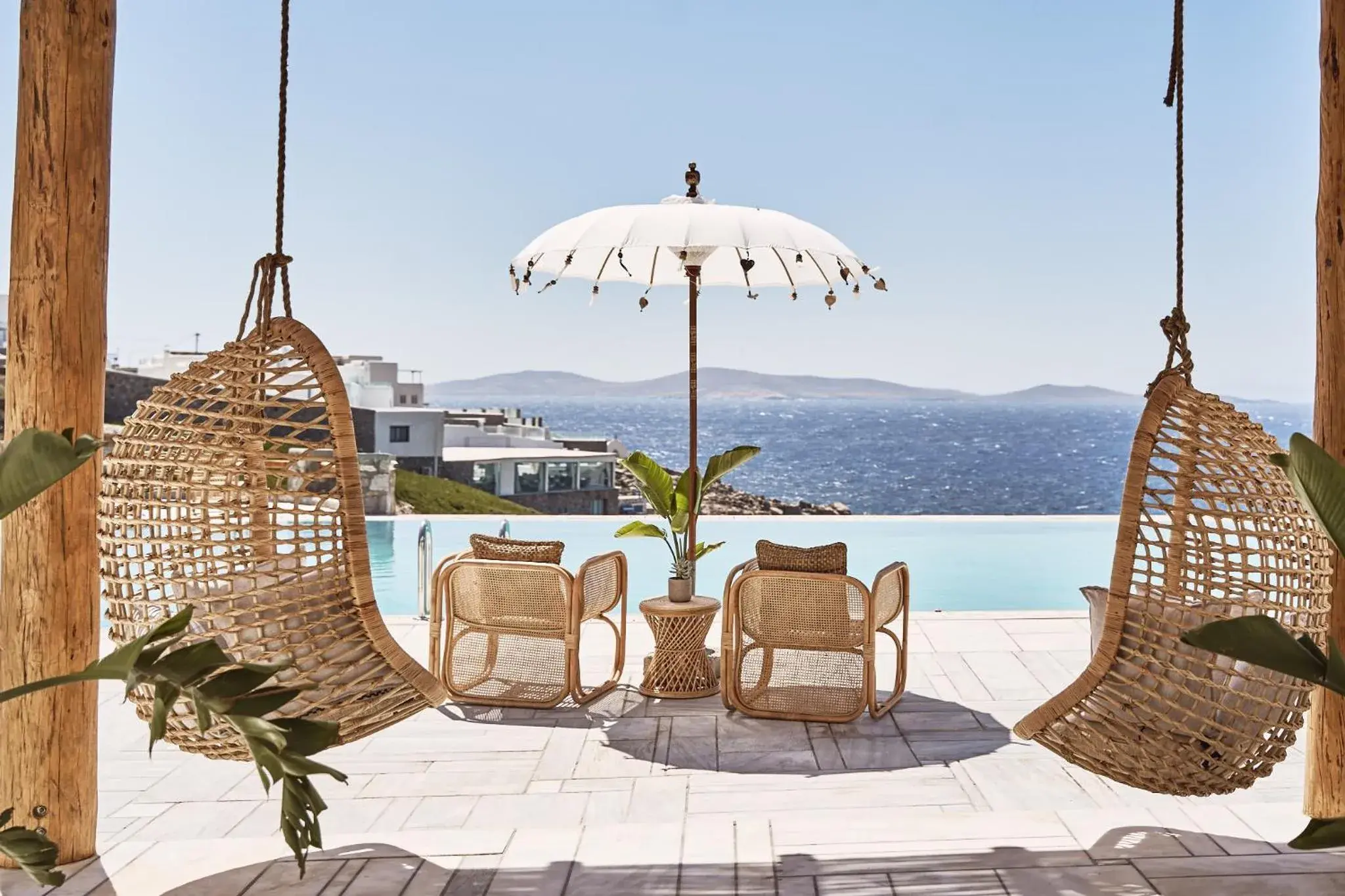 Pool view in Ubud Mykonos Pool view in Ubud Mykonos