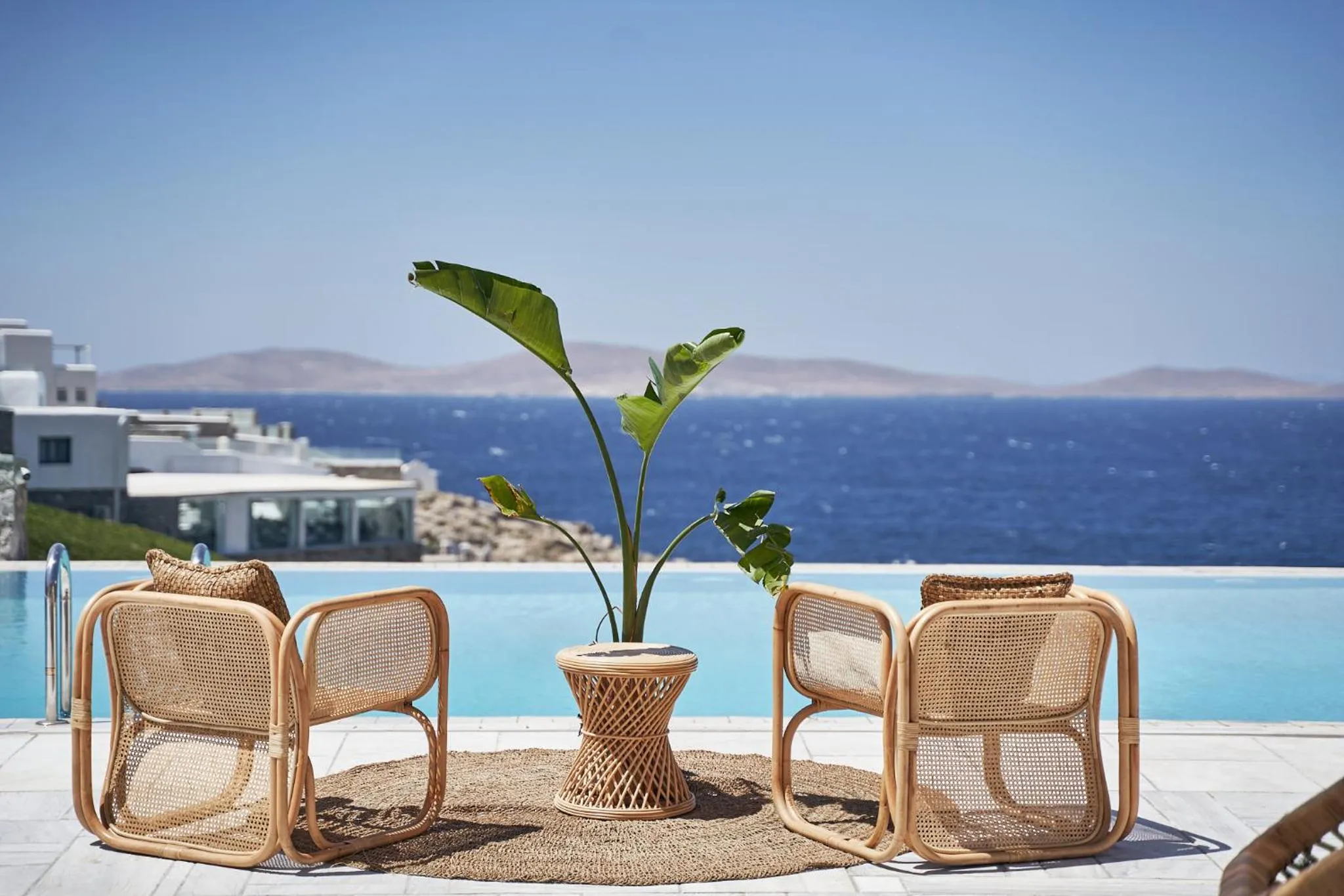 Pool view in Ubud Mykonos