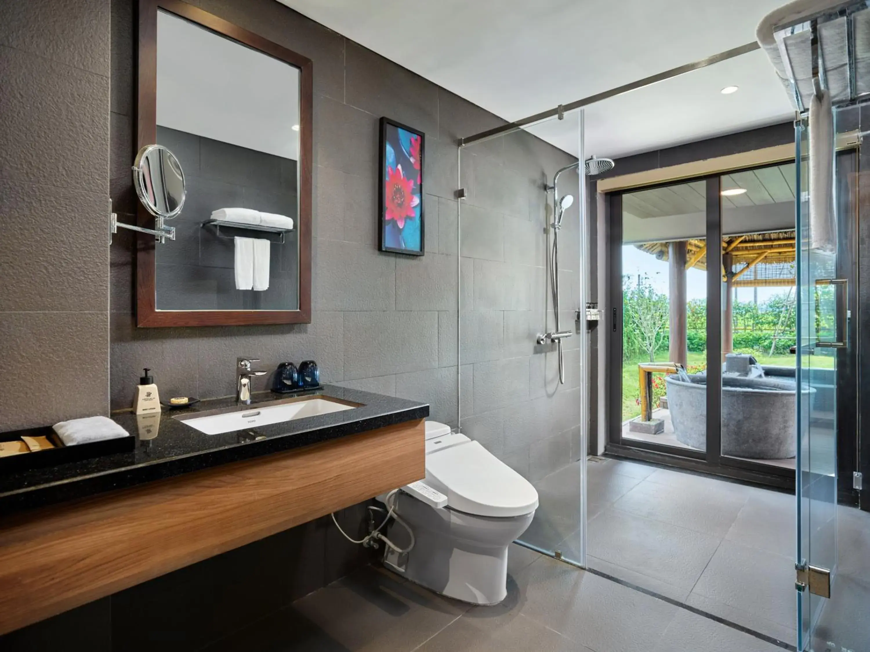 Bathroom in Kobi Onsen Resort Hue Affiliated by Meliá Bathroom in Kobi Onsen Resort Hue Affiliated by Meliá