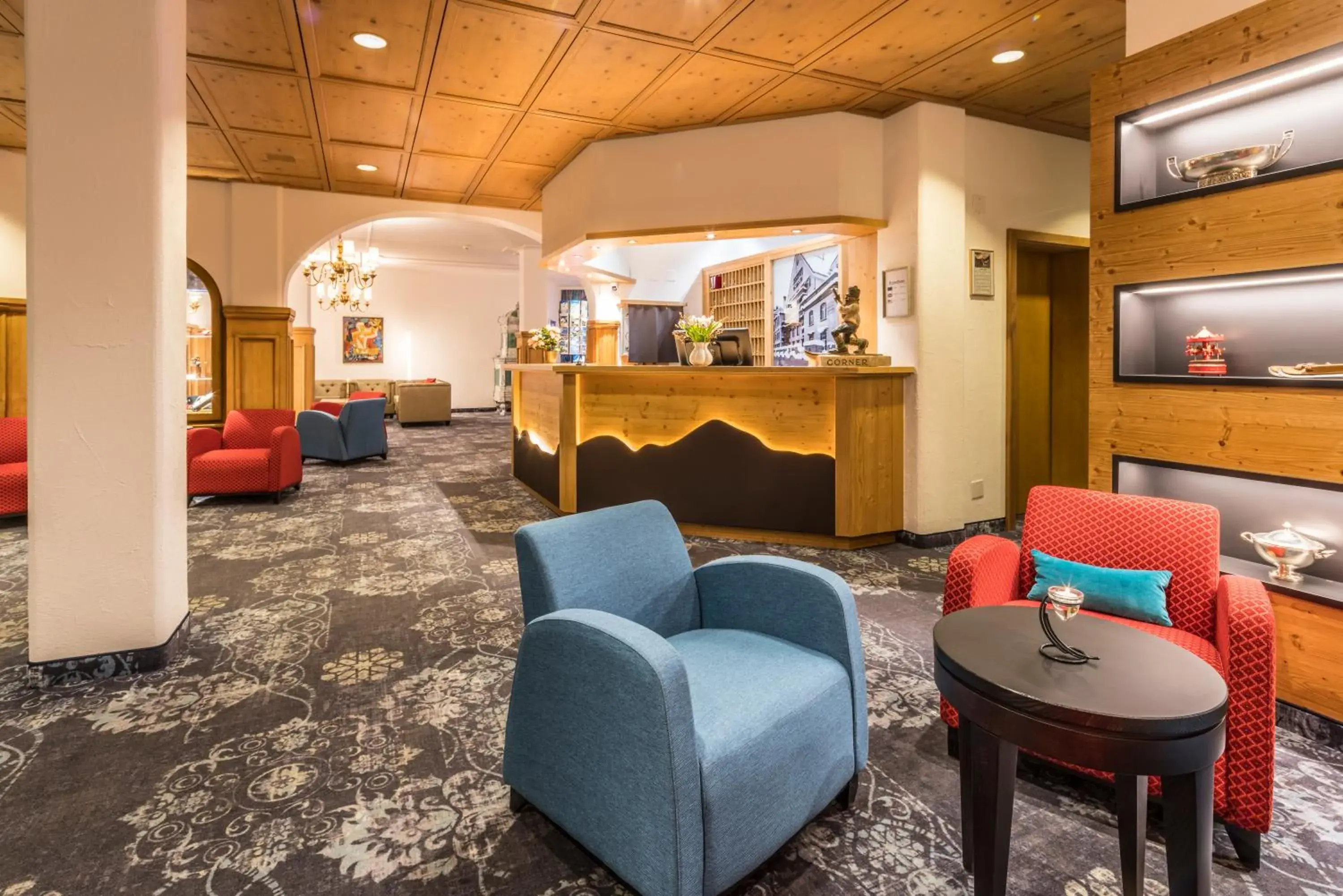 Lobby or reception in Central Sporthotel Davos Lobby or reception in Central Sporthotel Davos