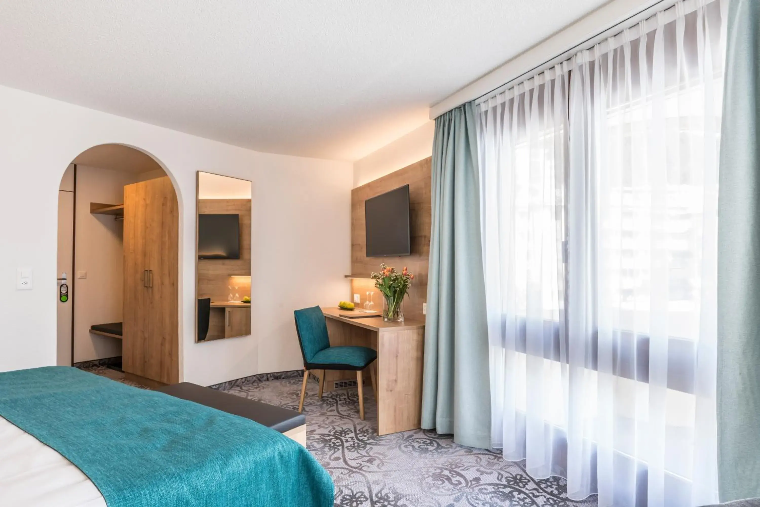 Bed in Central Sporthotel Davos Bed in Central Sporthotel Davos