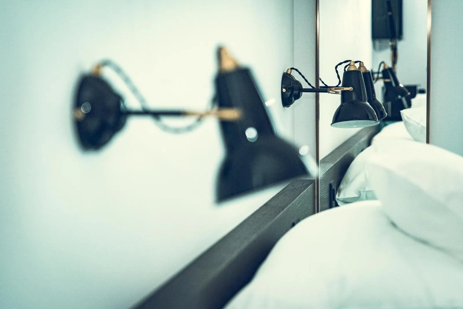 Bed in Hotel Bernina Geneva