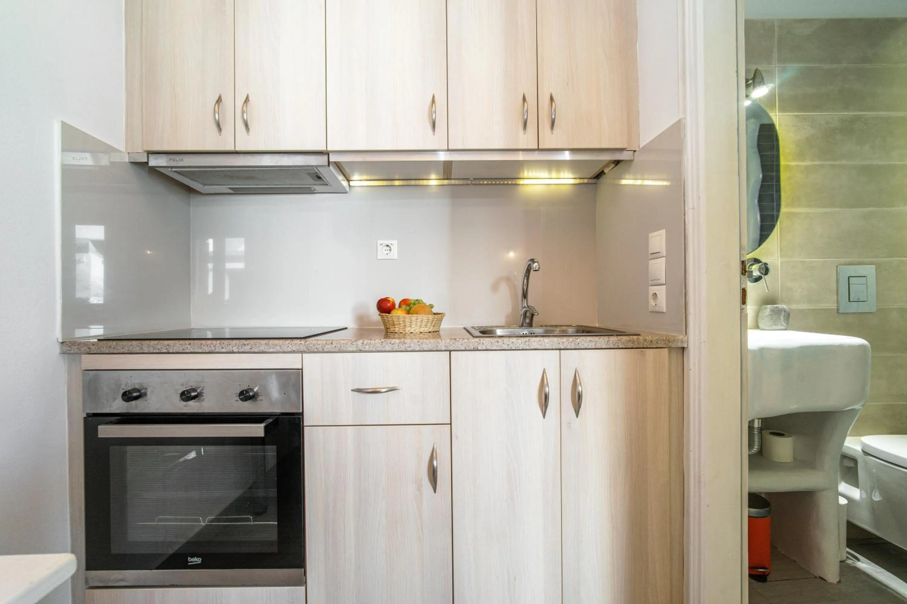 Kitchen or kitchenette in Anius Apartments