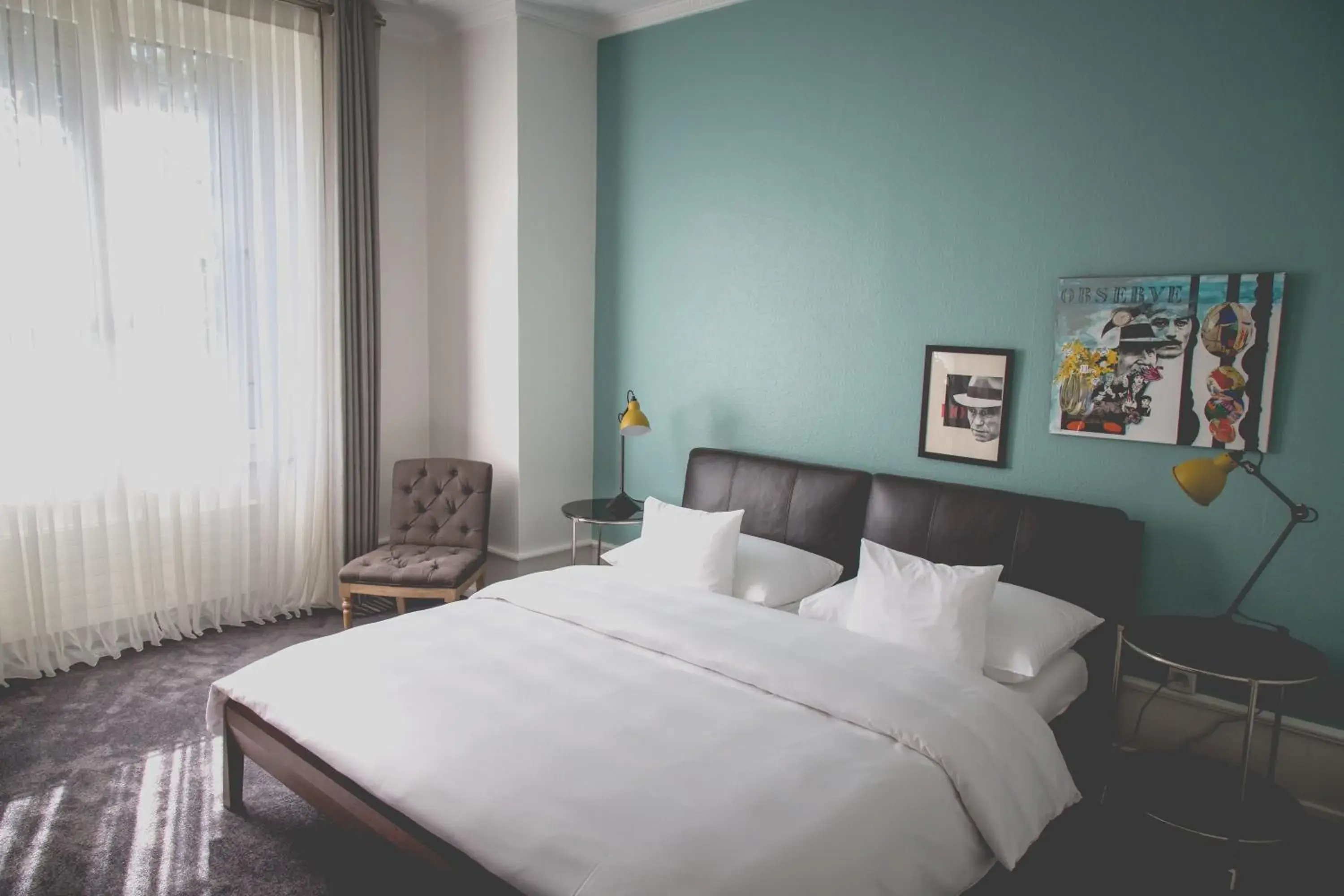 Bed in Hotel Mon Repos Bed in Hotel Mon Repos