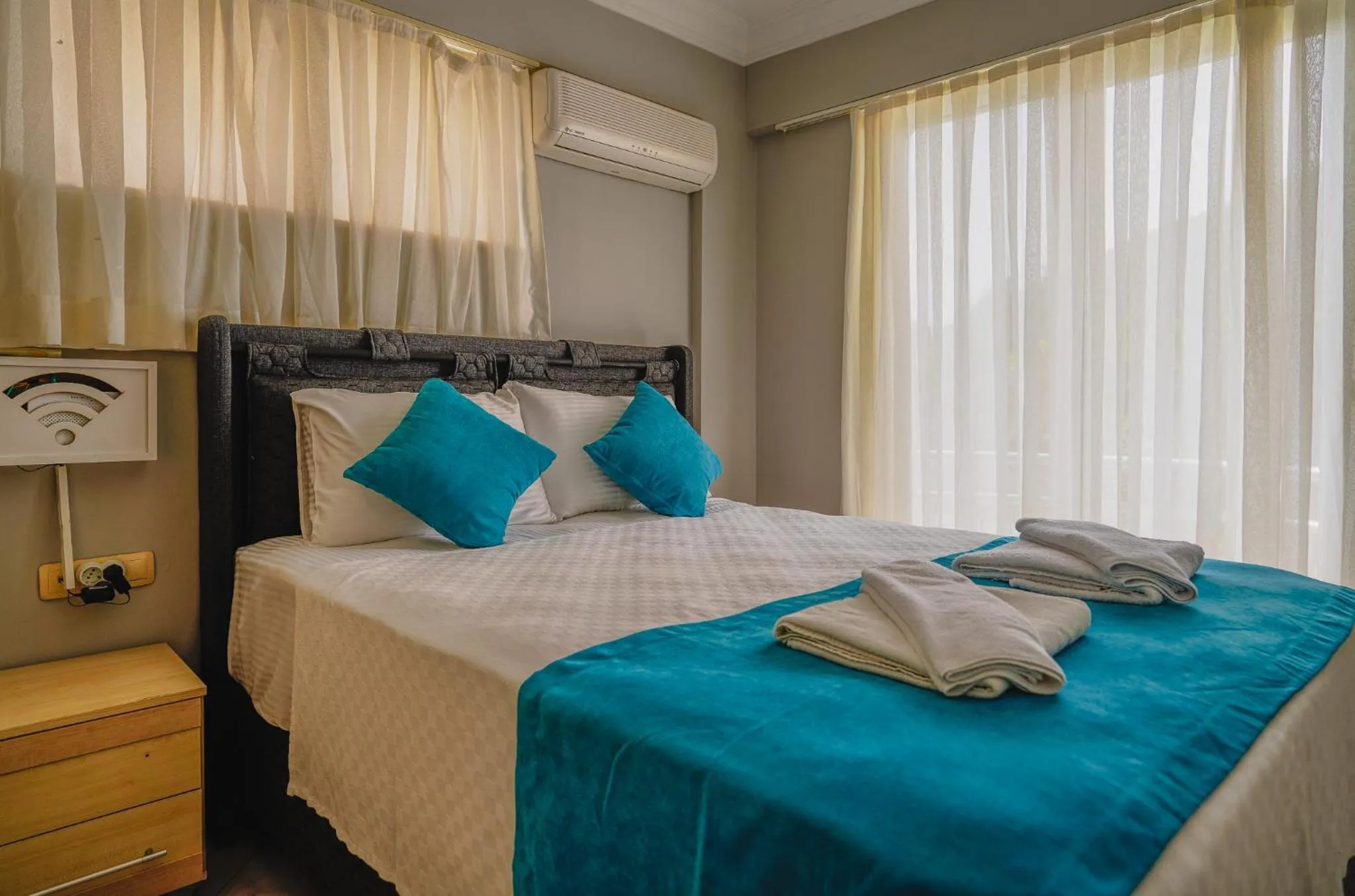 Bed in Sunset Beach Resort Aqua Lettings